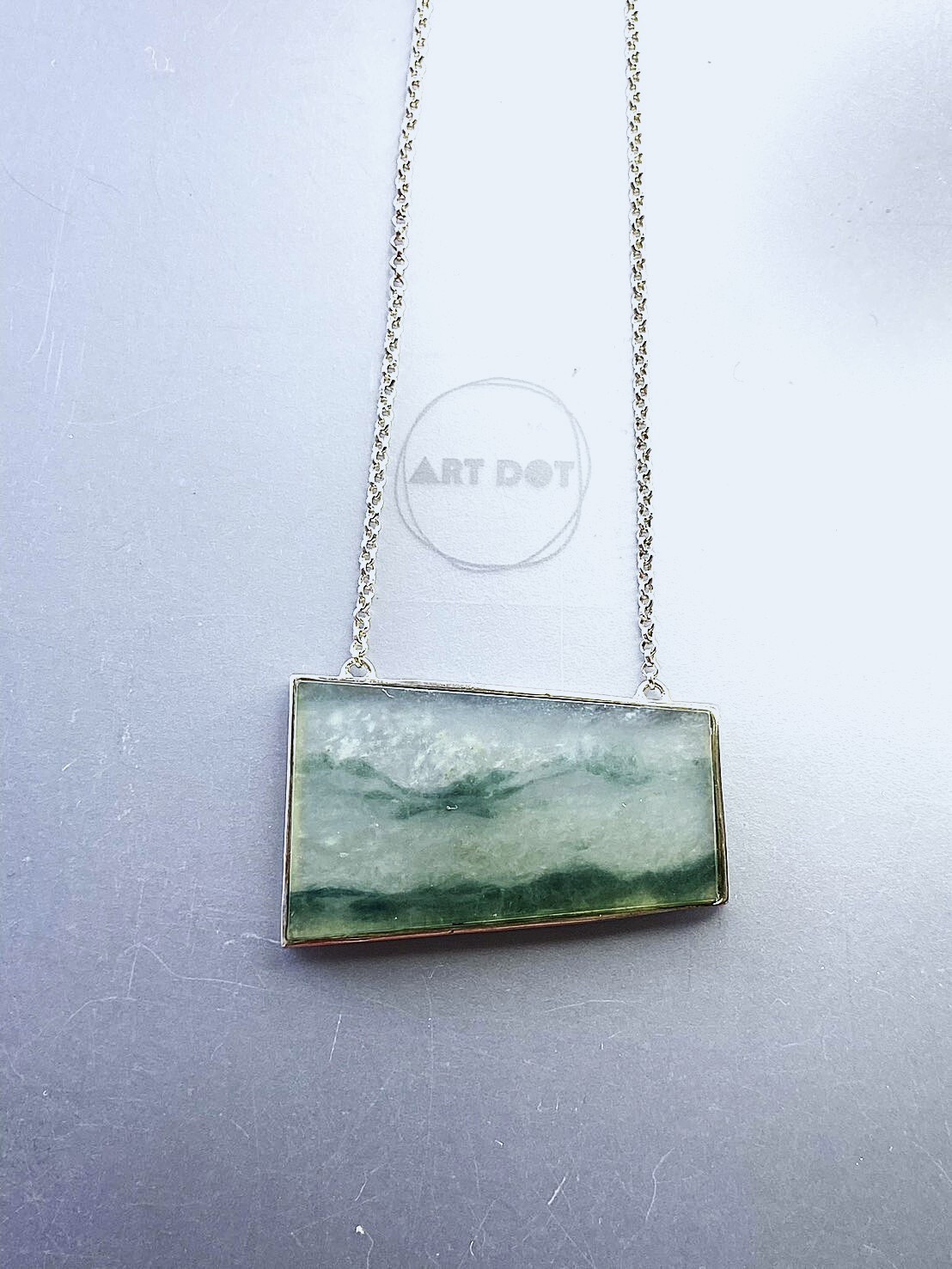 square Jade necklace