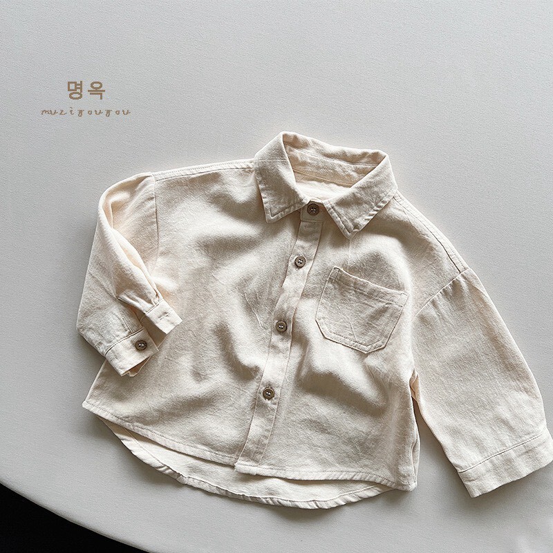 🍁秋裝  ෆ 日式 小口袋 襯衫  ⋆.˚