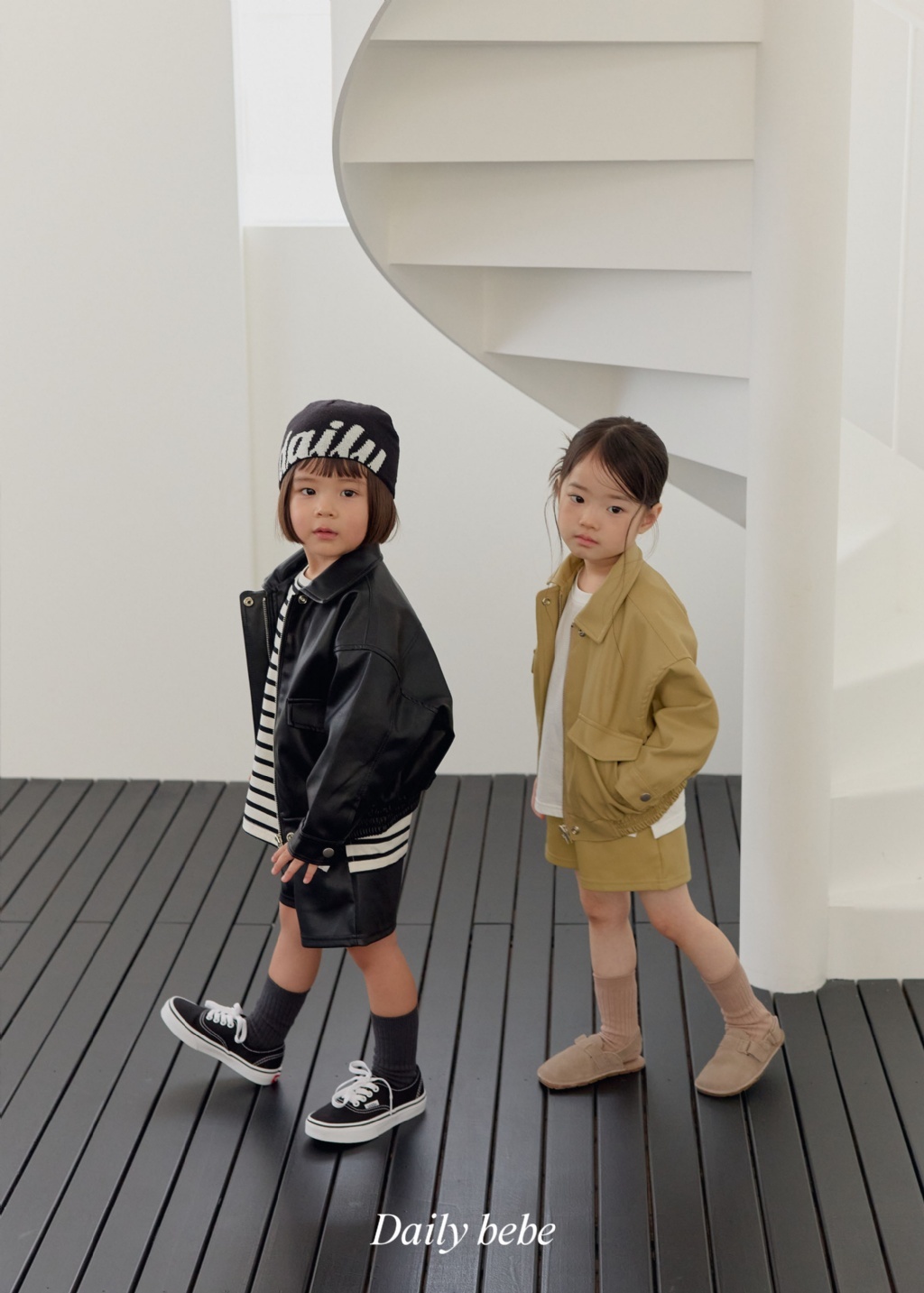 正韓秋Daily Bebe 兩色酷酷個性皮外套