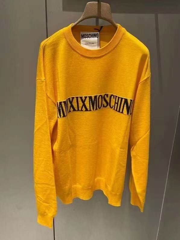 【預購】Moschino S082501 字母刺繡長袖上衣 (黃色)