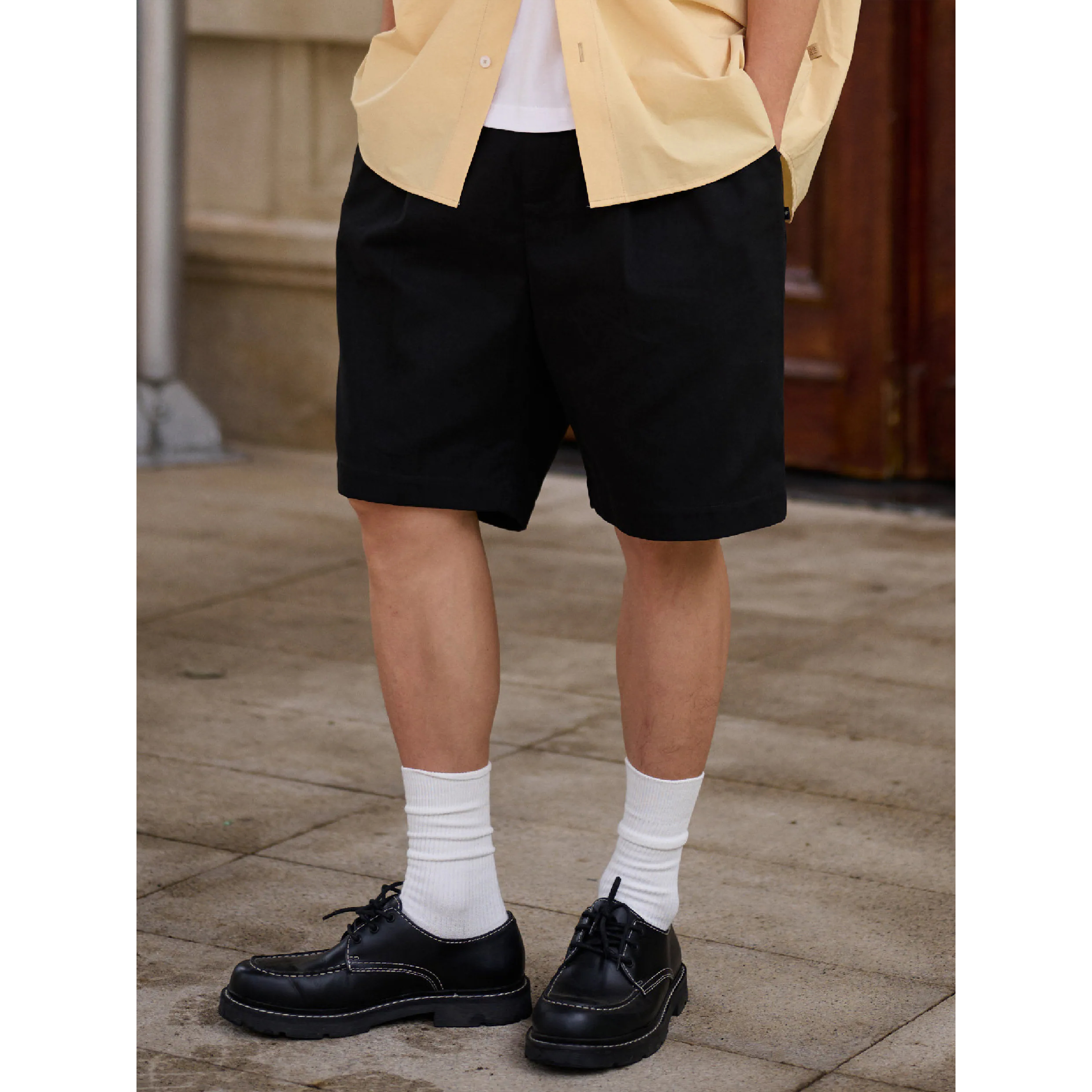 BOHRHOO Pleated Bermuda Shorts 冰絲棉 五分 百慕達短褲 [BH1155]
