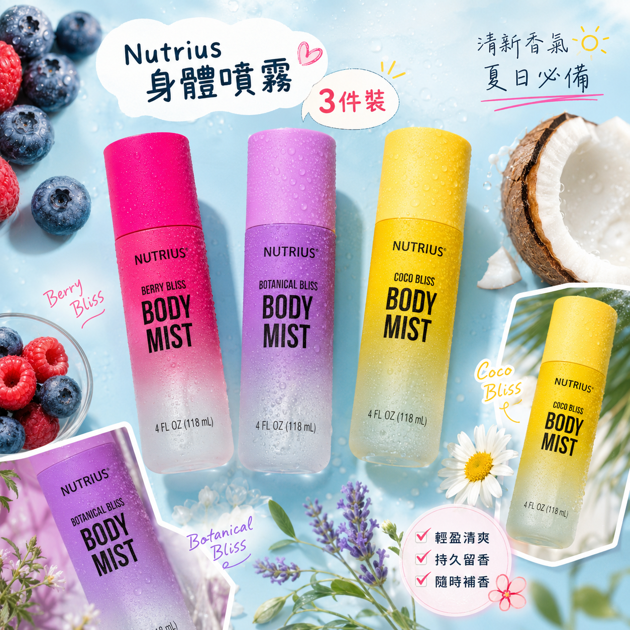 【現貨】LL102109 Nutrius 身體噴霧 (3 件裝)