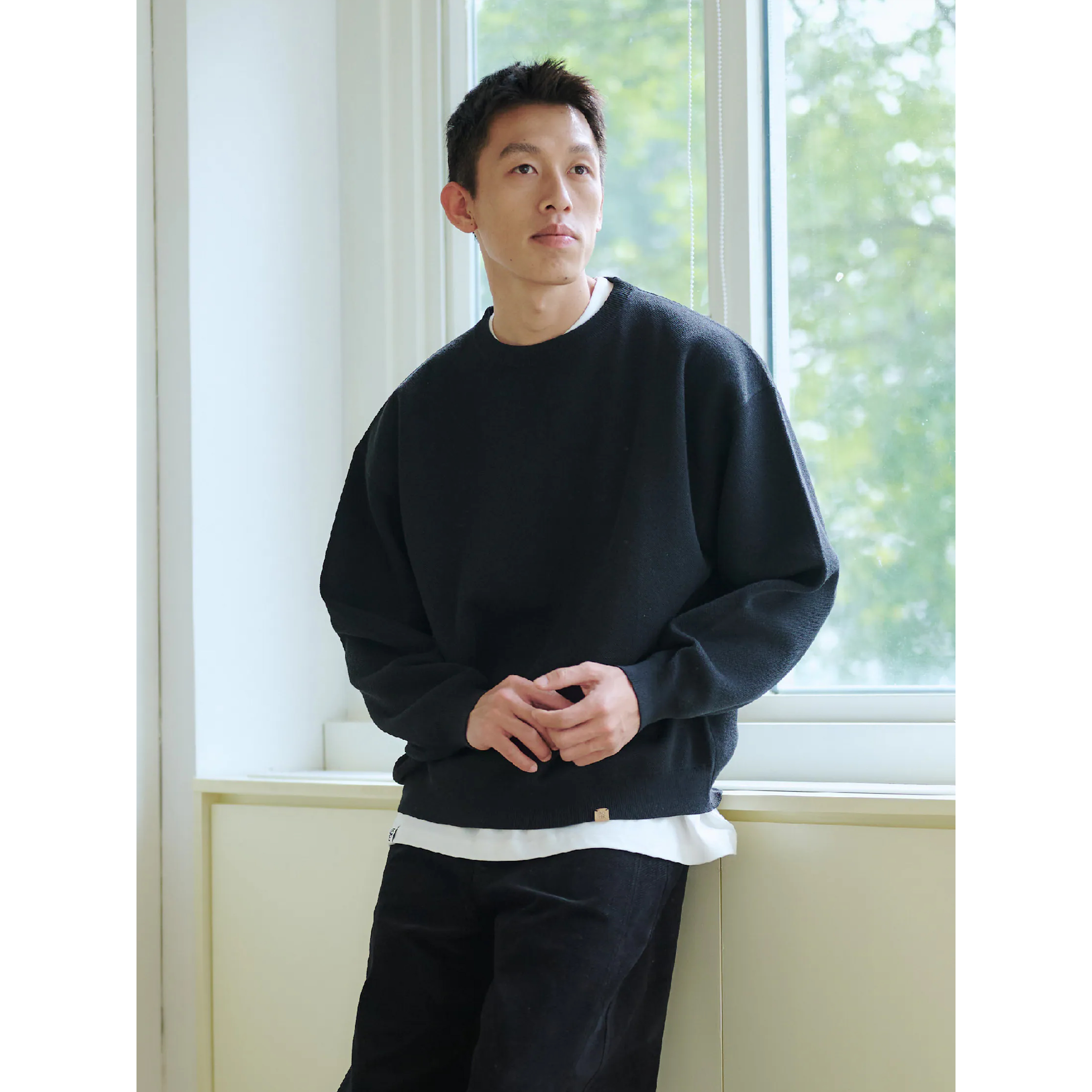 BOHRHOO Cotton Linen Sweater 輕膚 亞麻毛織 大學Tee [BH1103]