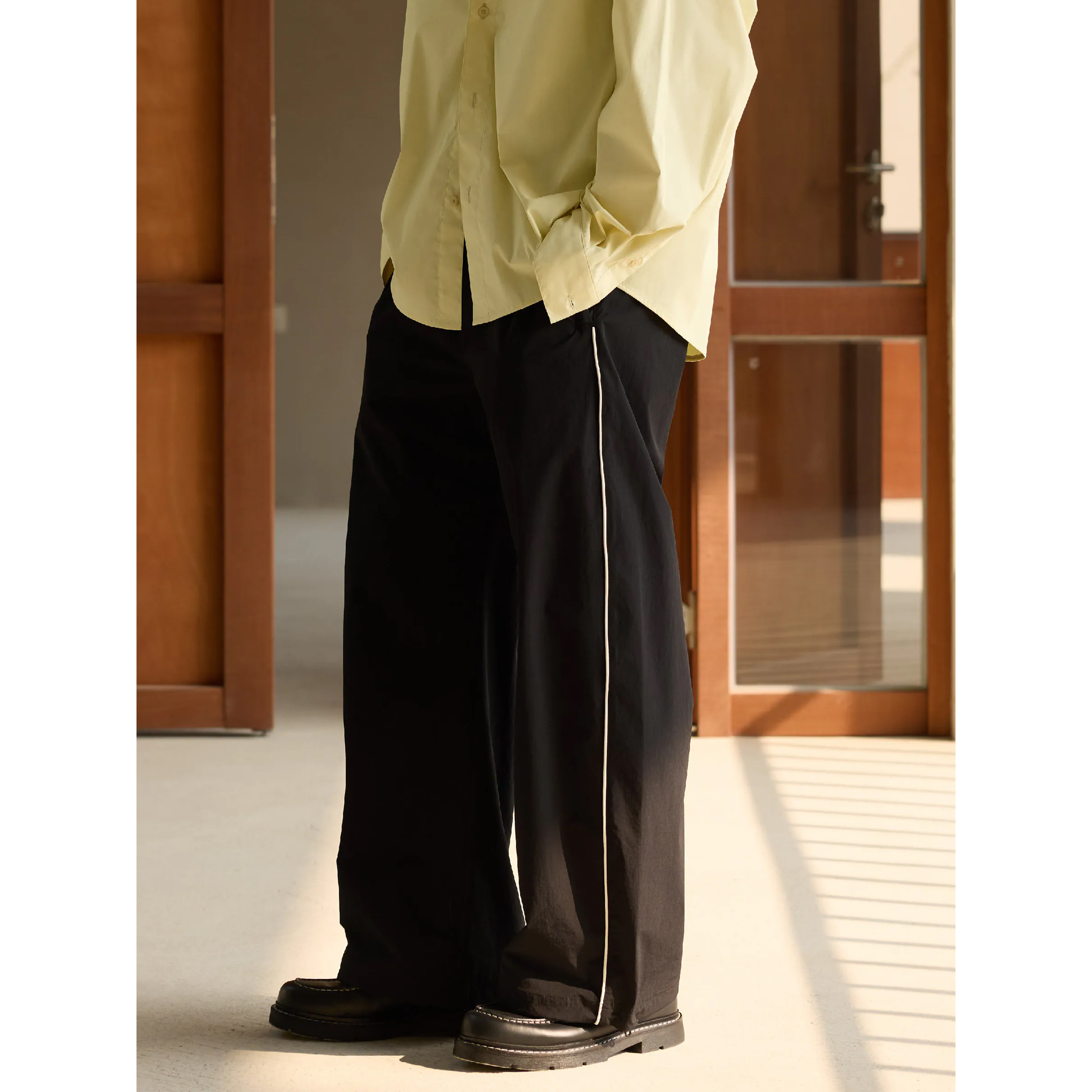 BOHRHOO Contrast Stitch Nylon Pants 撞色明線 機能長褲 [BH1116]