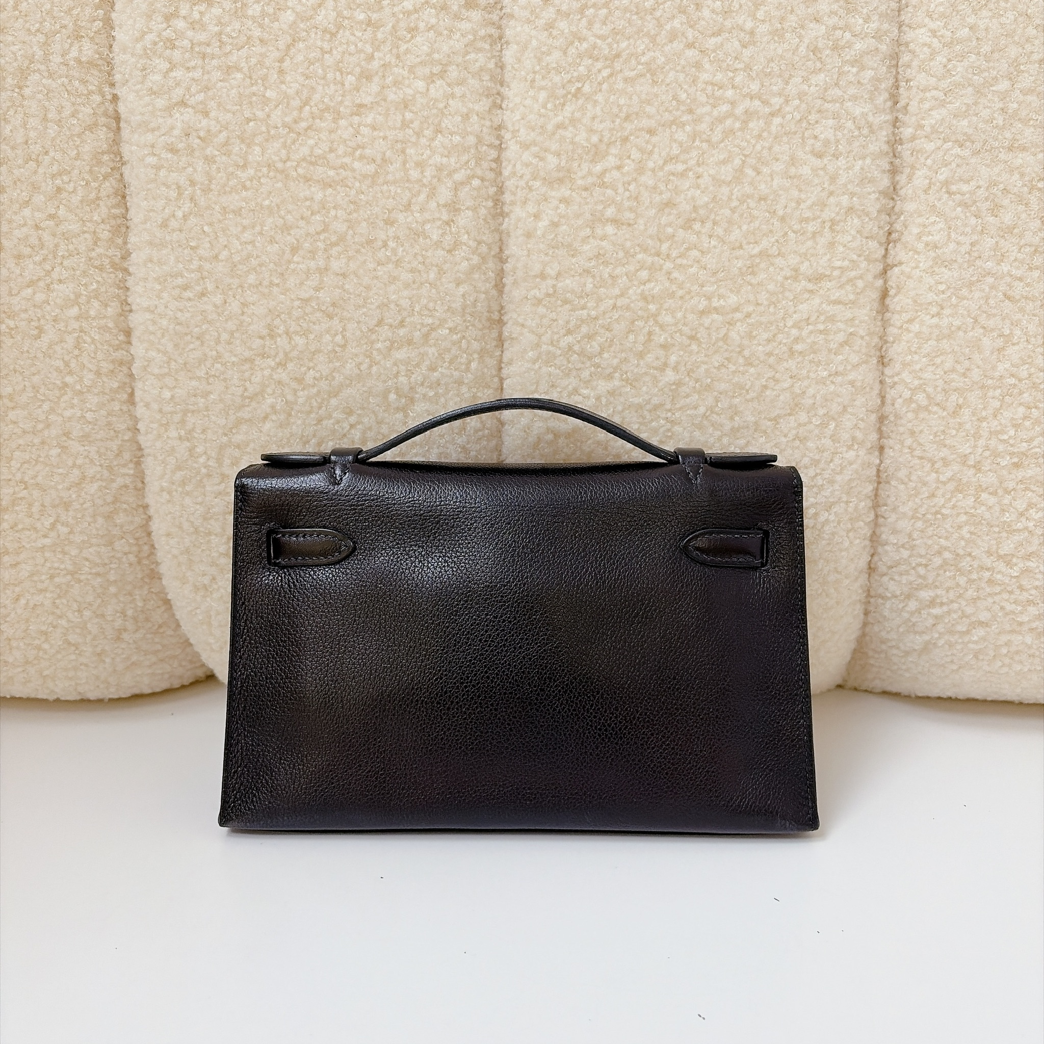 Hermes Kelly Pochette- Black / SHW