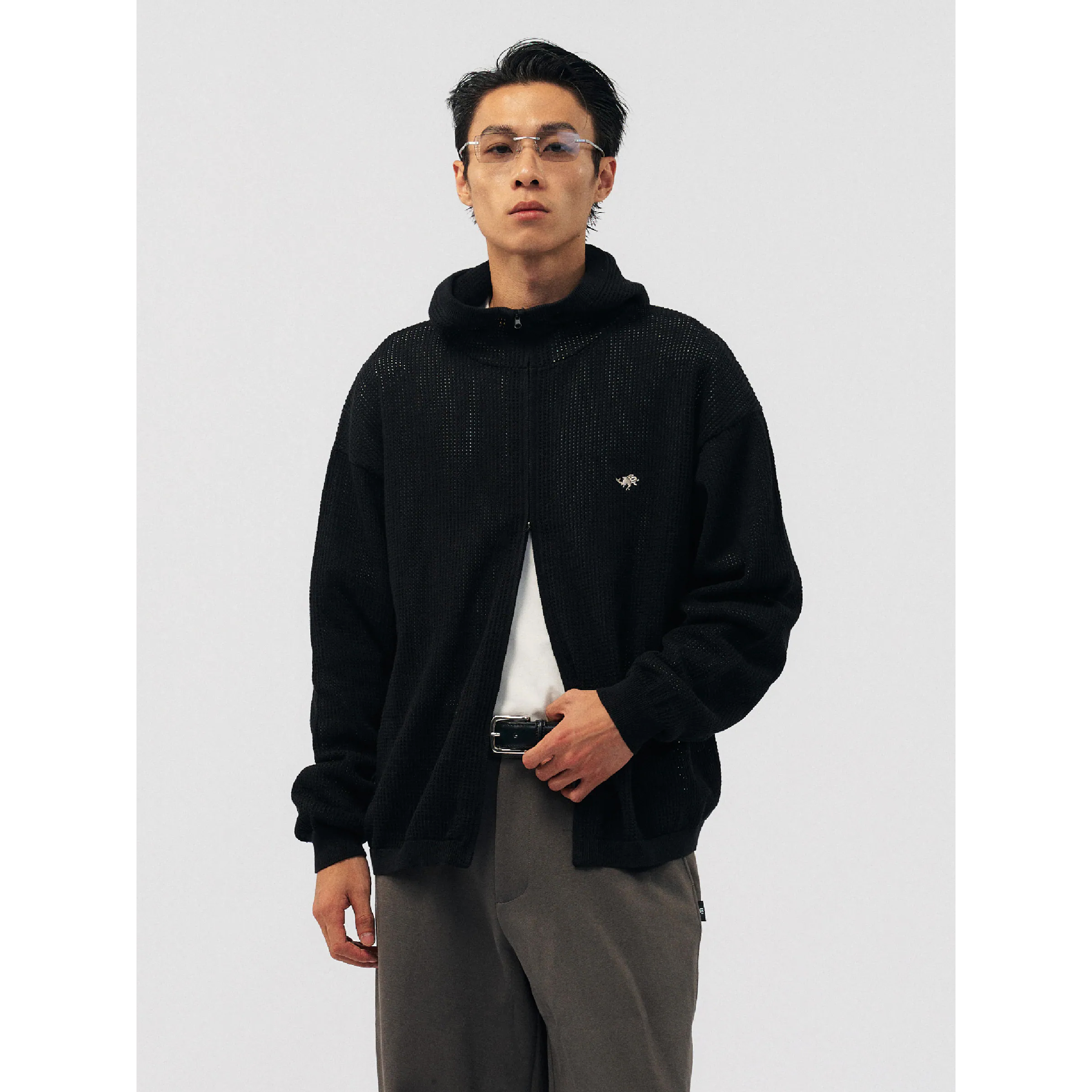 BOHRHOO Hollow Knit Jacket 簍空連帽 針織外套 [BH1032]