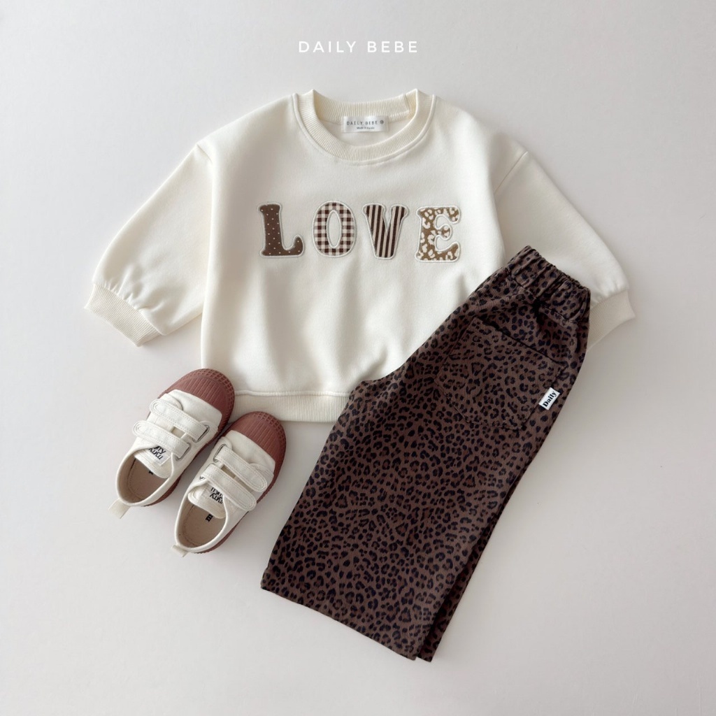 正韓秋Daily Bebe 兩色豹紋直筒褲