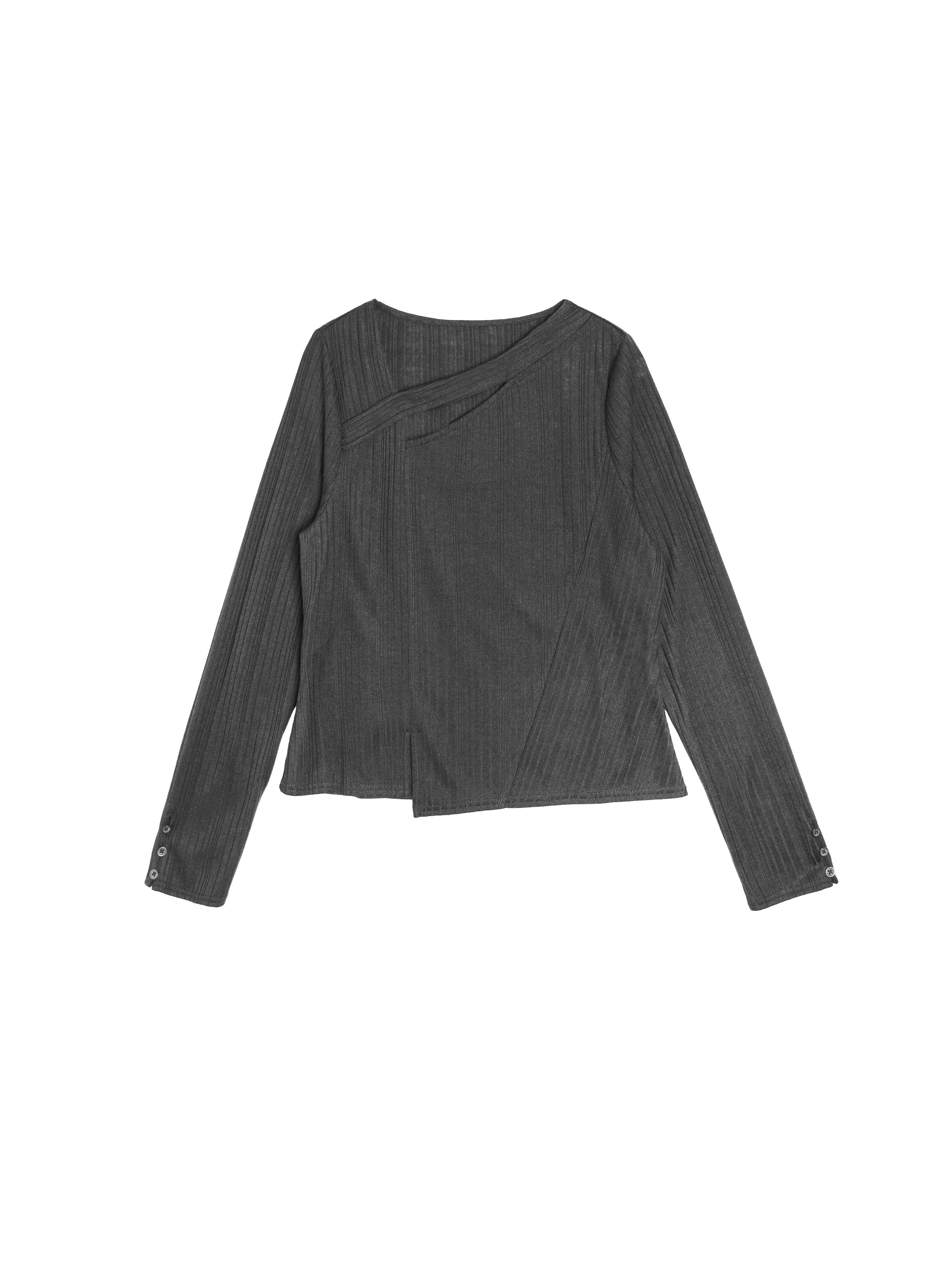 Cut-out Detail Asymmetrical Top - 26WDT325A