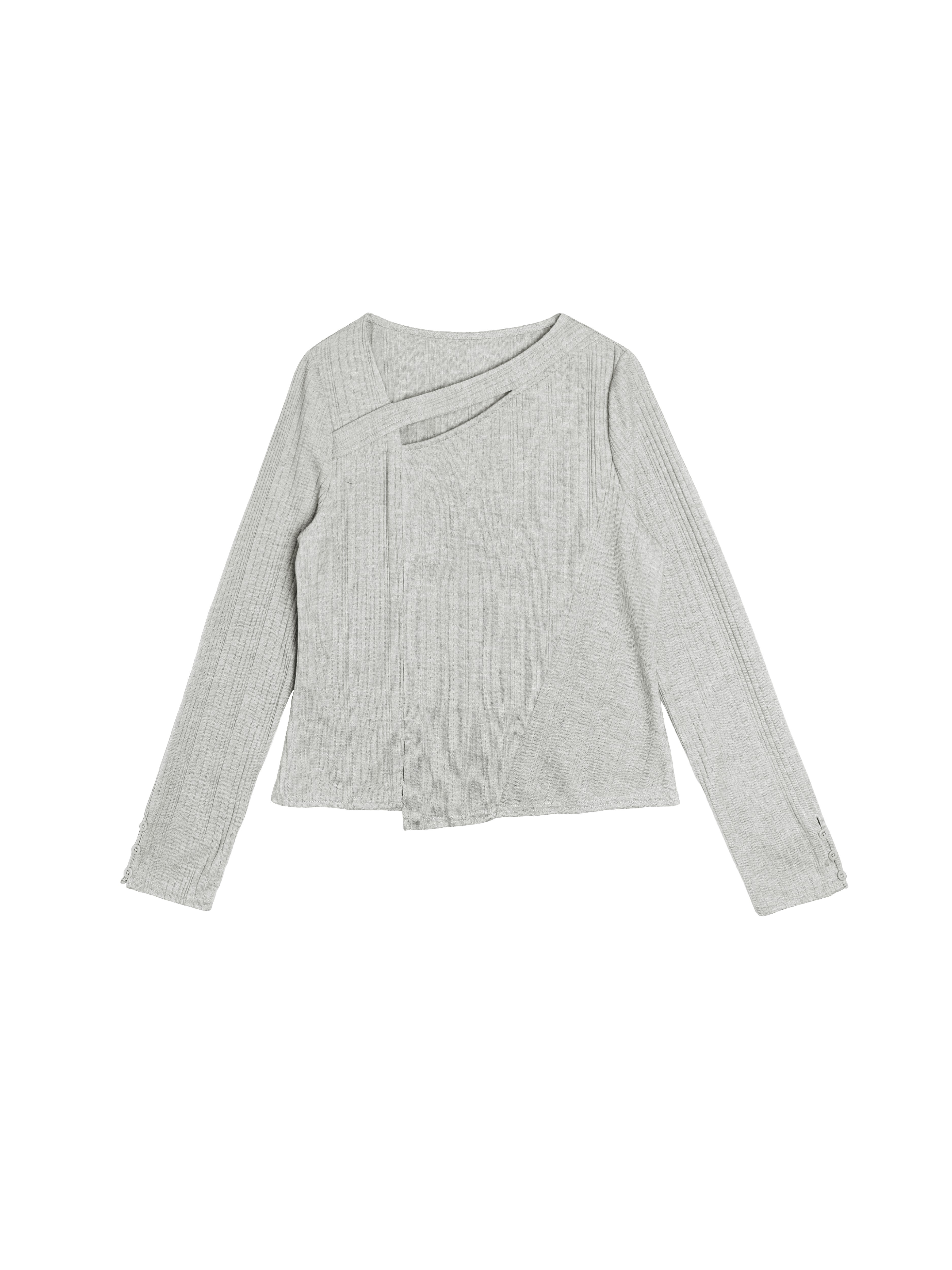 Cut-out Detail Asymmetrical Top - 26WDT325A
