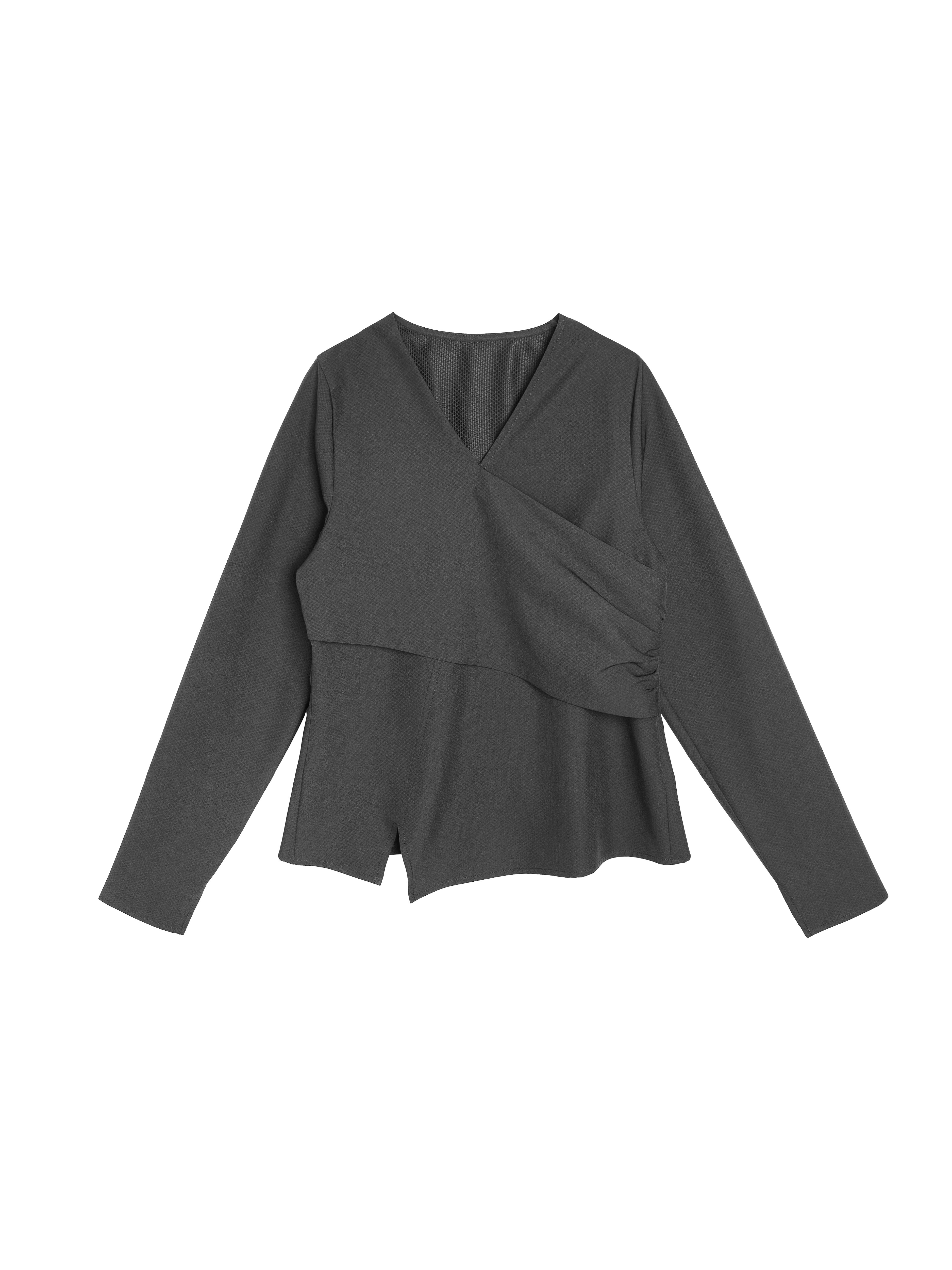 Lace Trim Detail Drawstring Shirt - 26WDT314D