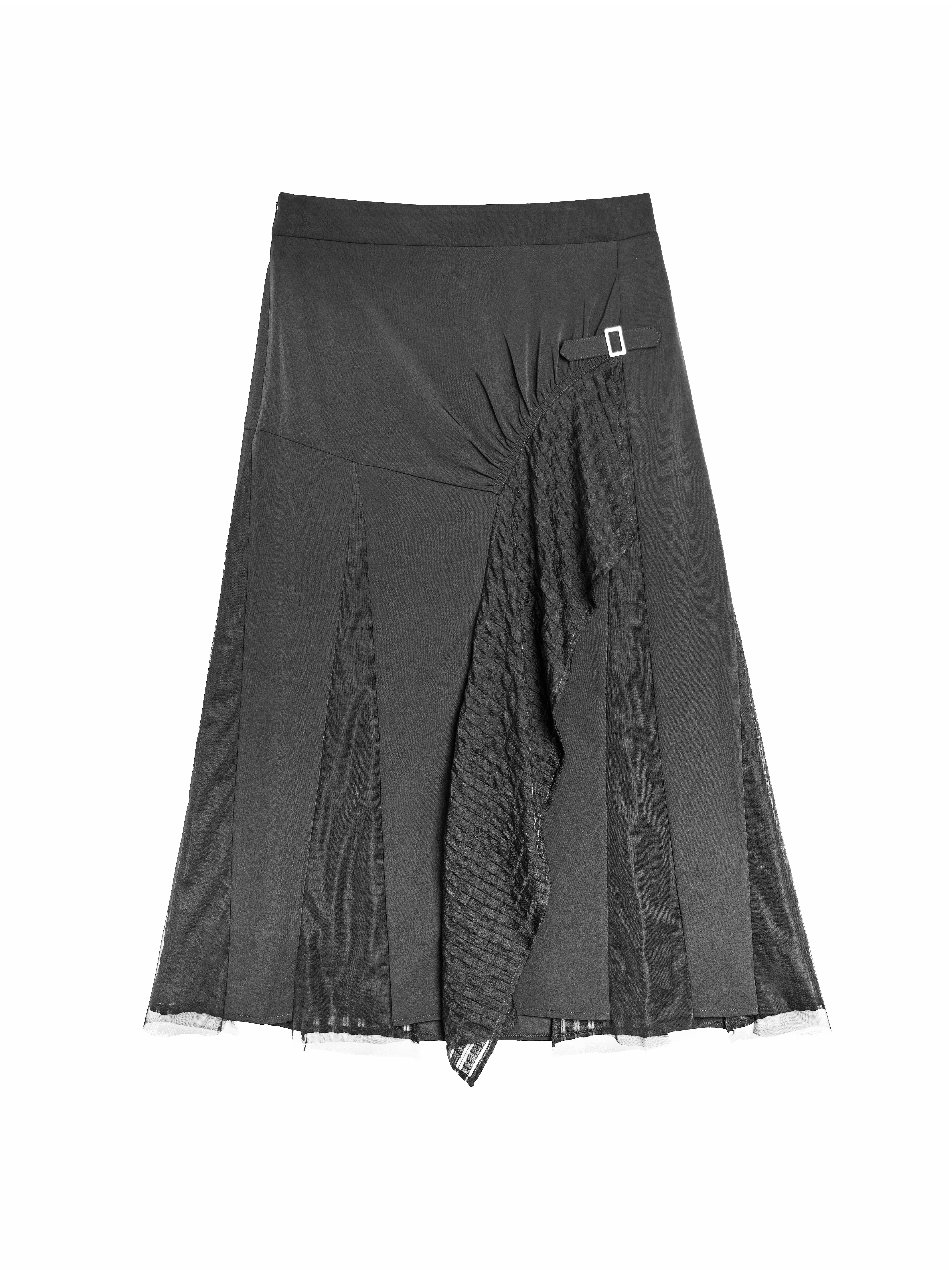 Patchwork Ruffle Skirt - 26WDK268C