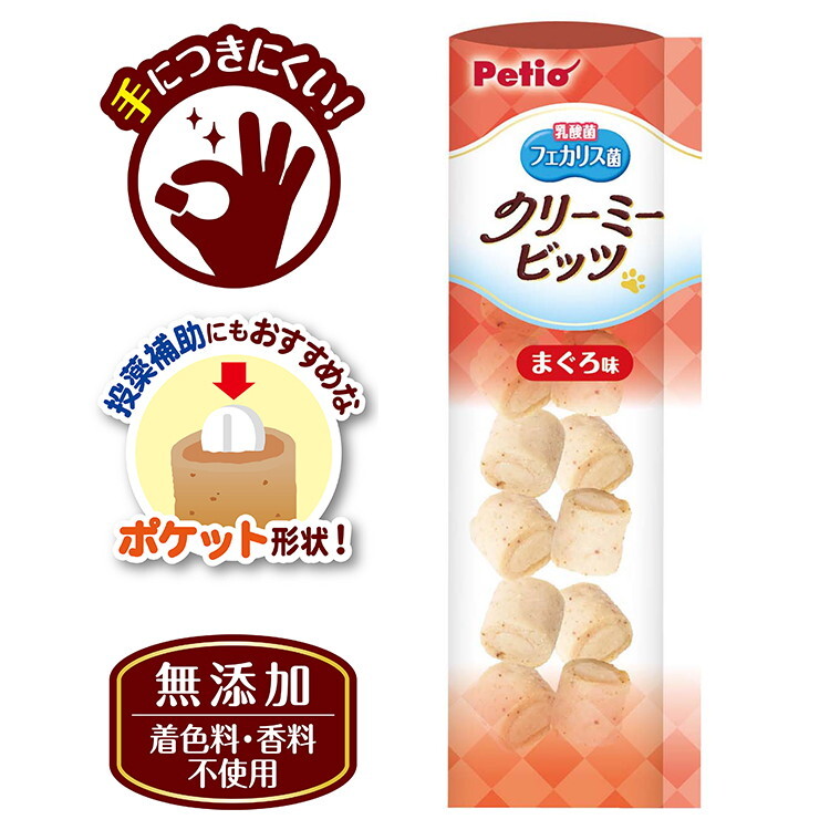 Petio Lactic Acid Bacteria Tuna Creamy Bites Cat Treats (with DHA・EPA・Taurine) 30g (10 x3packs)