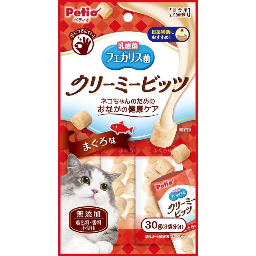 Petio Lactic Acid Bacteria Tuna Creamy Bites Cat Treats (with DHA・EPA・Taurine) 30g (10 x3packs)