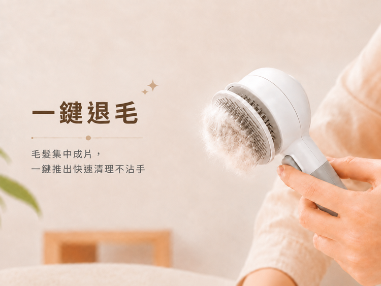 一鍵退毛輕鬆輕理貓咪廢毛