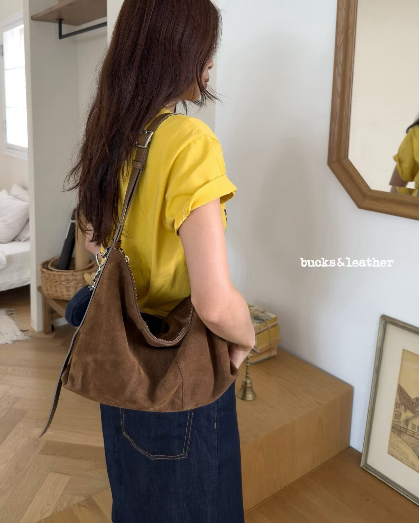 Bucks&leather - 菱角拼接包 Corner Bag (M size)