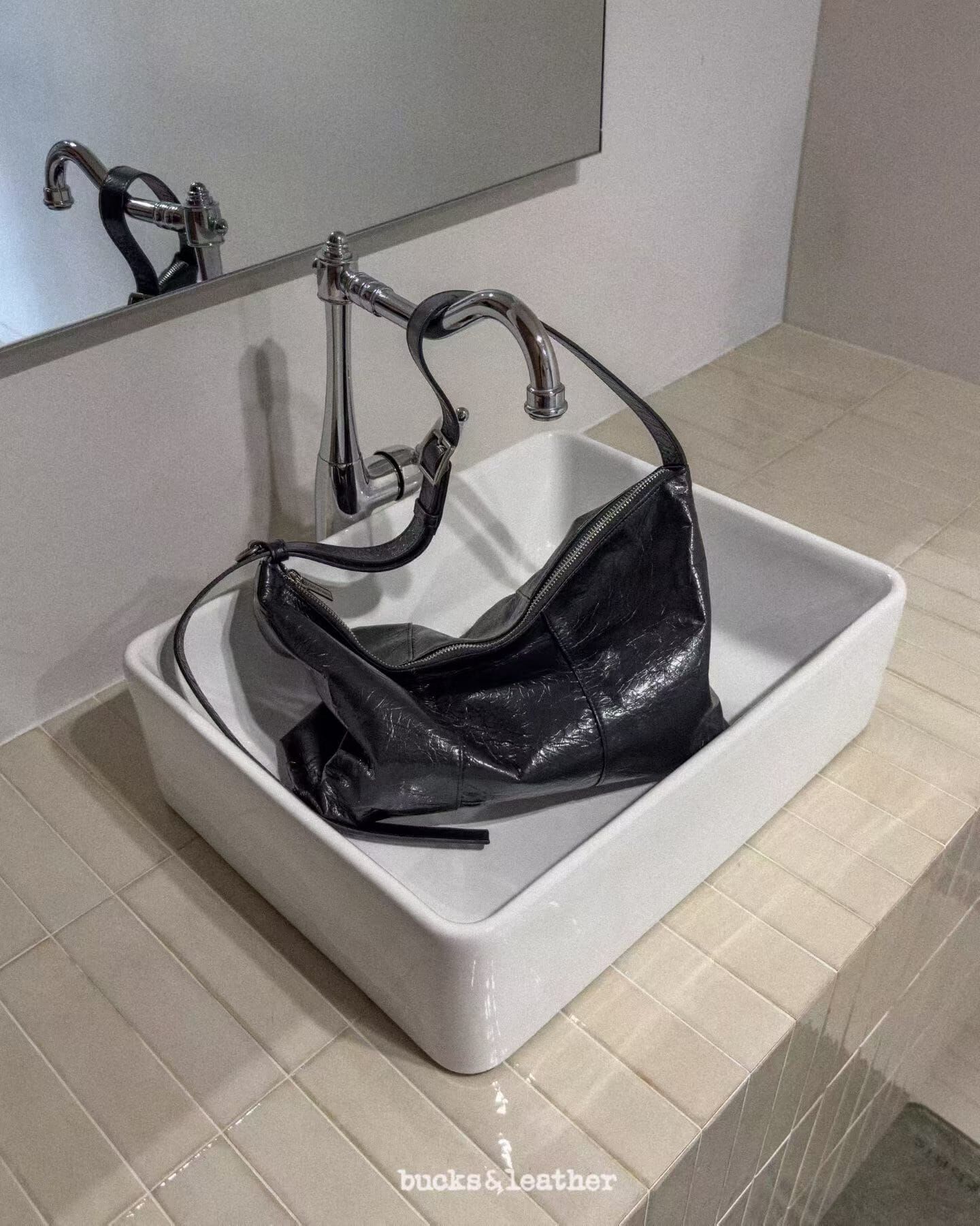 Bucks&leather - 菱角拼接包 Corner Bag (M size)