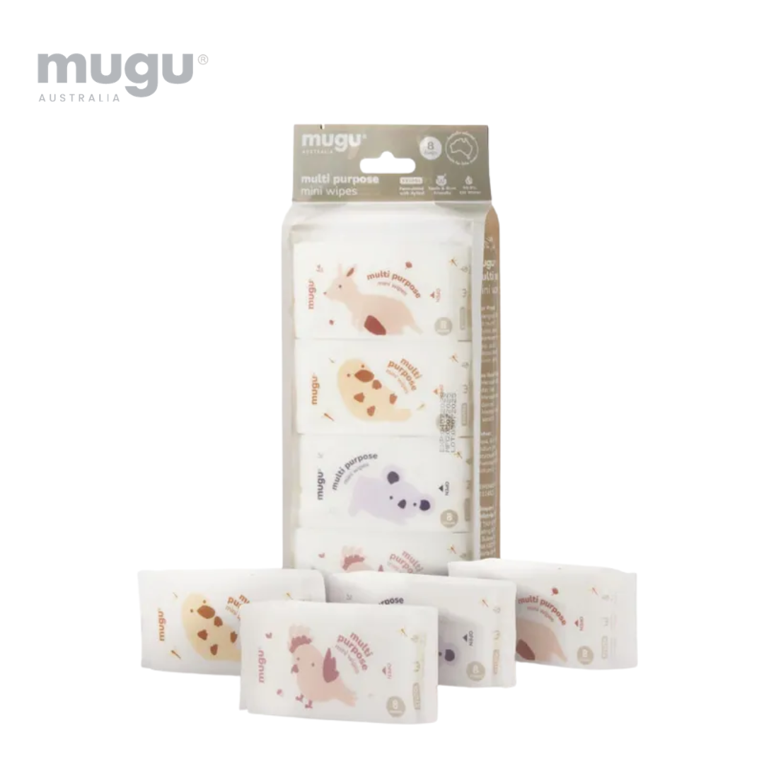 mugu EDI超純水迷你嬰兒口手潔牙濕紙巾 (8包組)