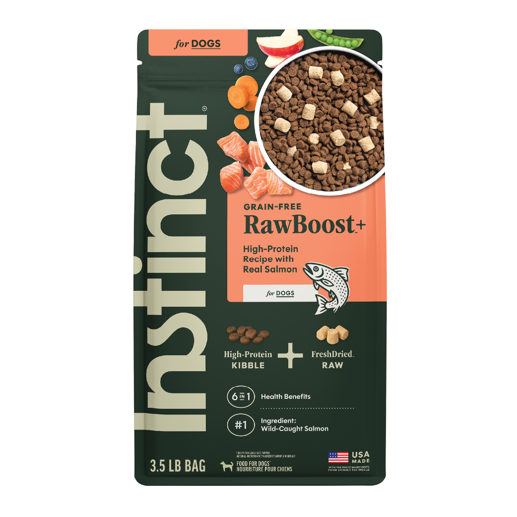 rawBOOST 無穀物+凍乾生肉粒全狗糧-三文魚味 (3.5lb)