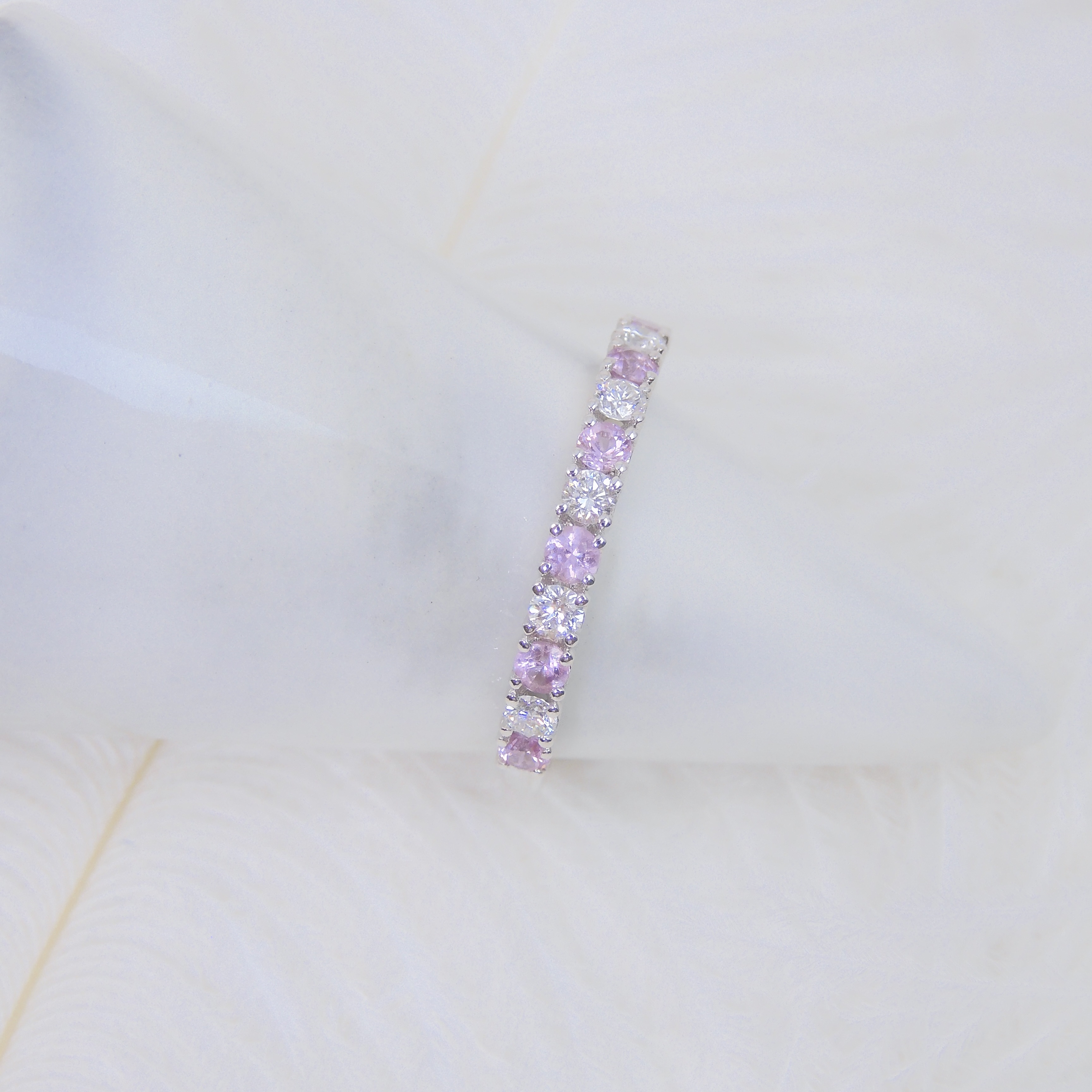 18K Gold 0.29ct Fancy Sapphire Ring (Baby Pink)