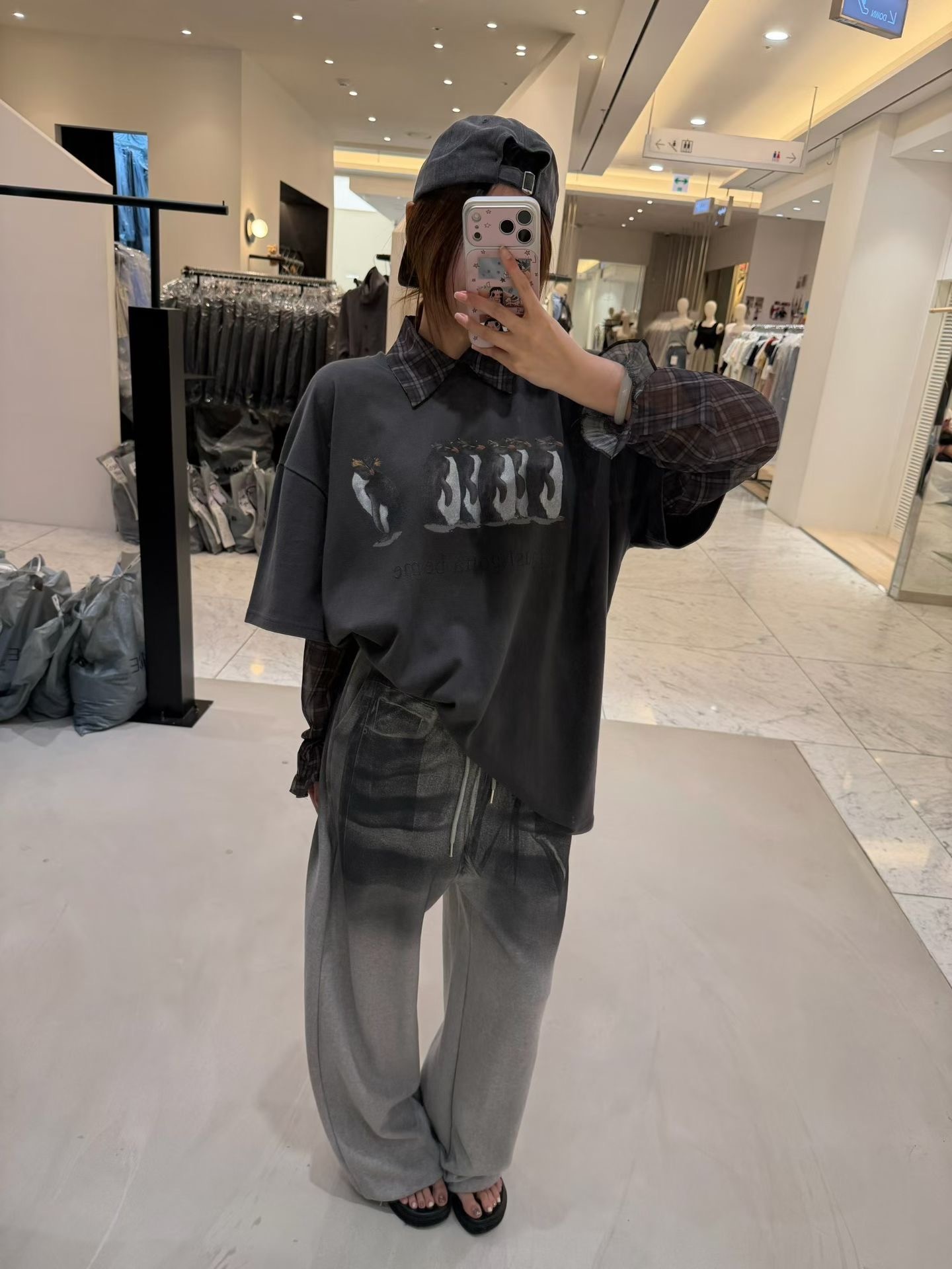 企鵝短袖長版T