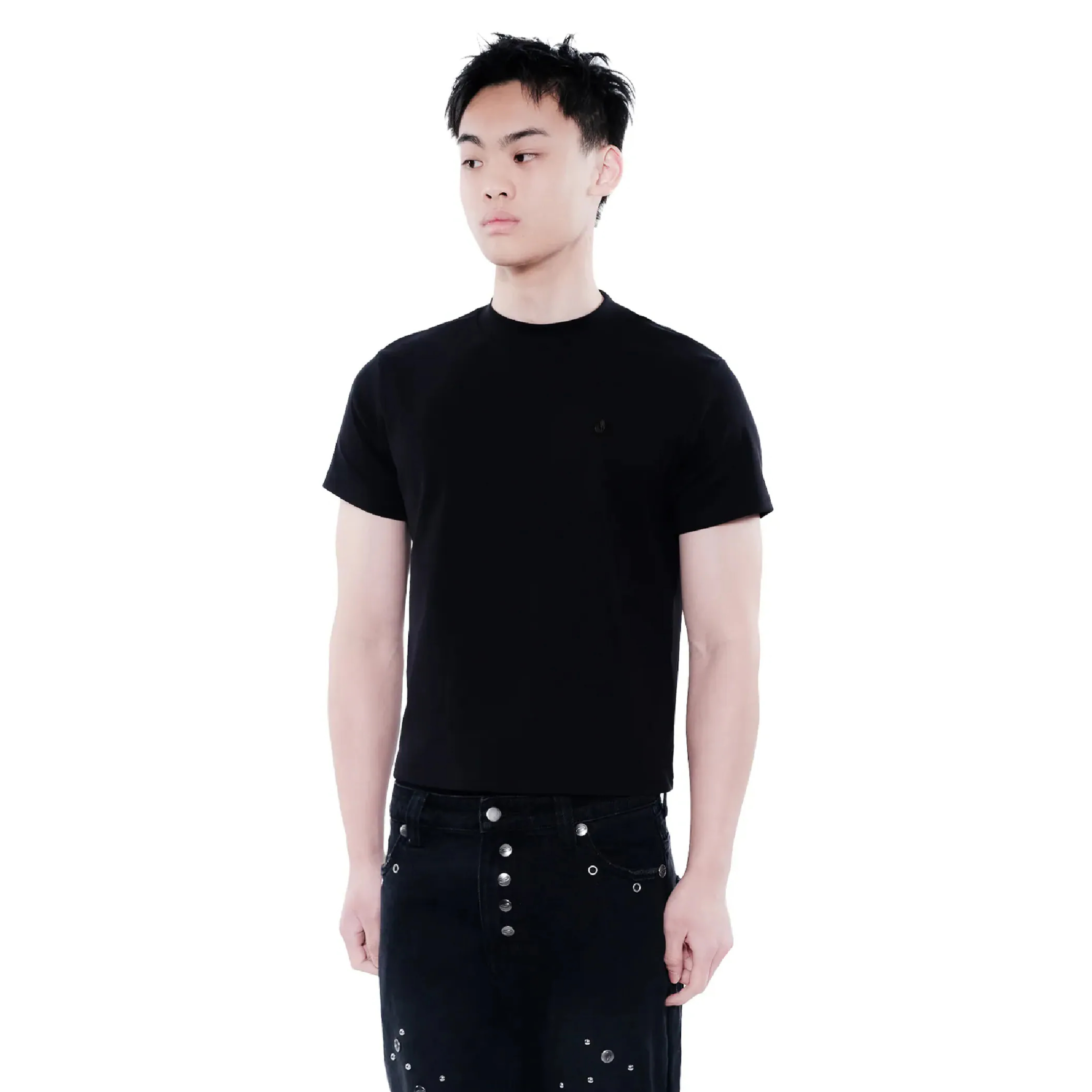 JOBDATASHEET Black Slim Fit Short Sleeve [D37]