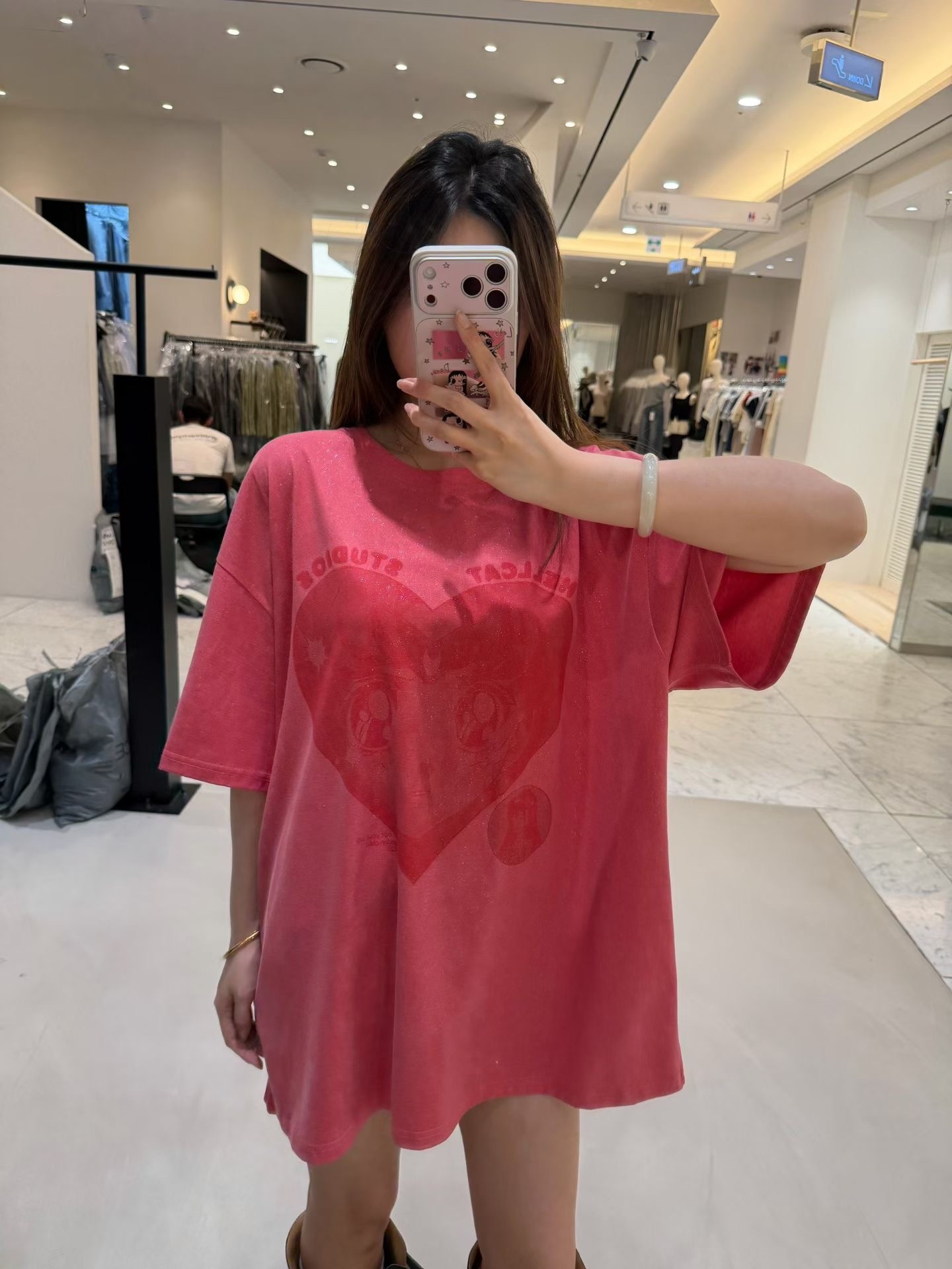 隱約愛心美少女戰士短袖長版T