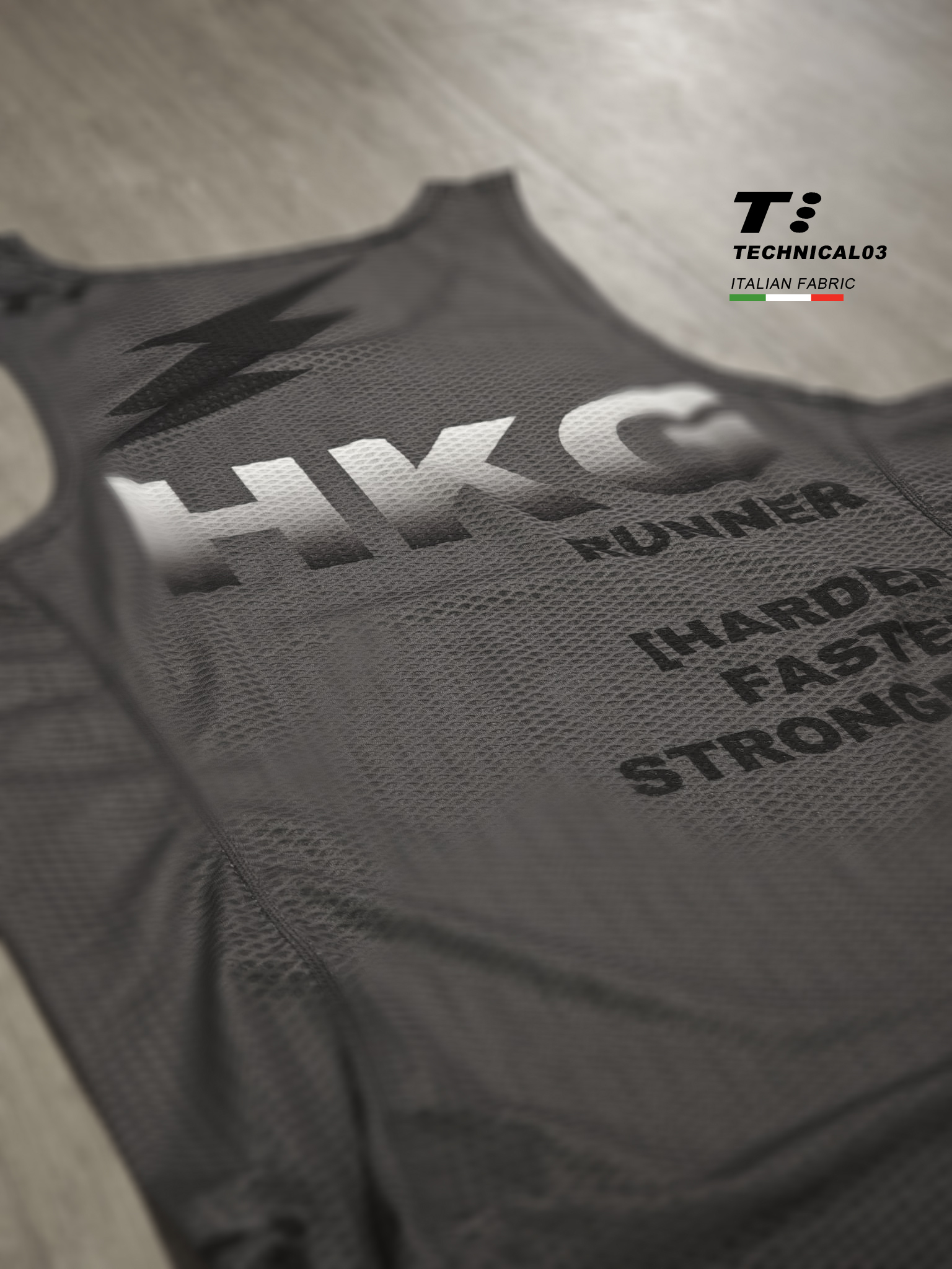 T3 Run Singlet HKG Grey