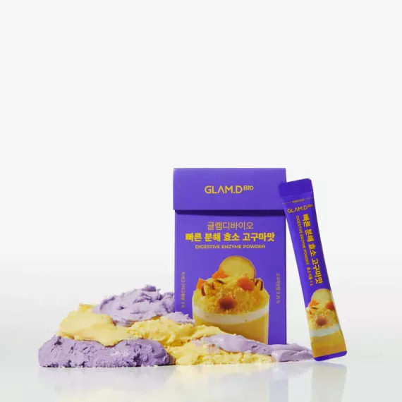 <閃電發貨,翌日寄出>  清貨快期 韓國 GLAM.D 極速分解酵素 3g (1盒30包) - 蕃薯味 #2608