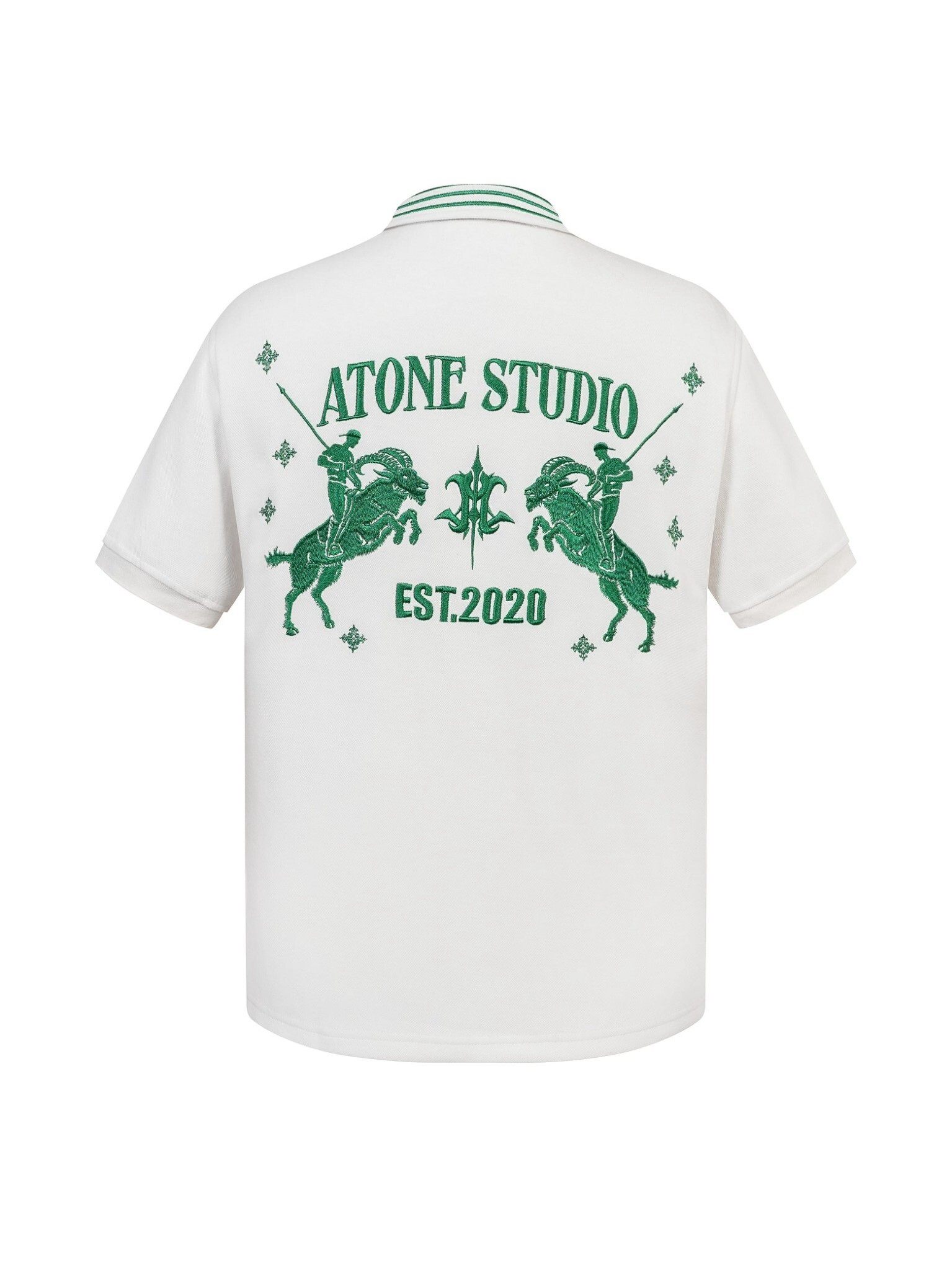 ATONE STUDIO 皇家刺繡Logo 山羊圖騰Polo短袖 Classic Piqué Polo