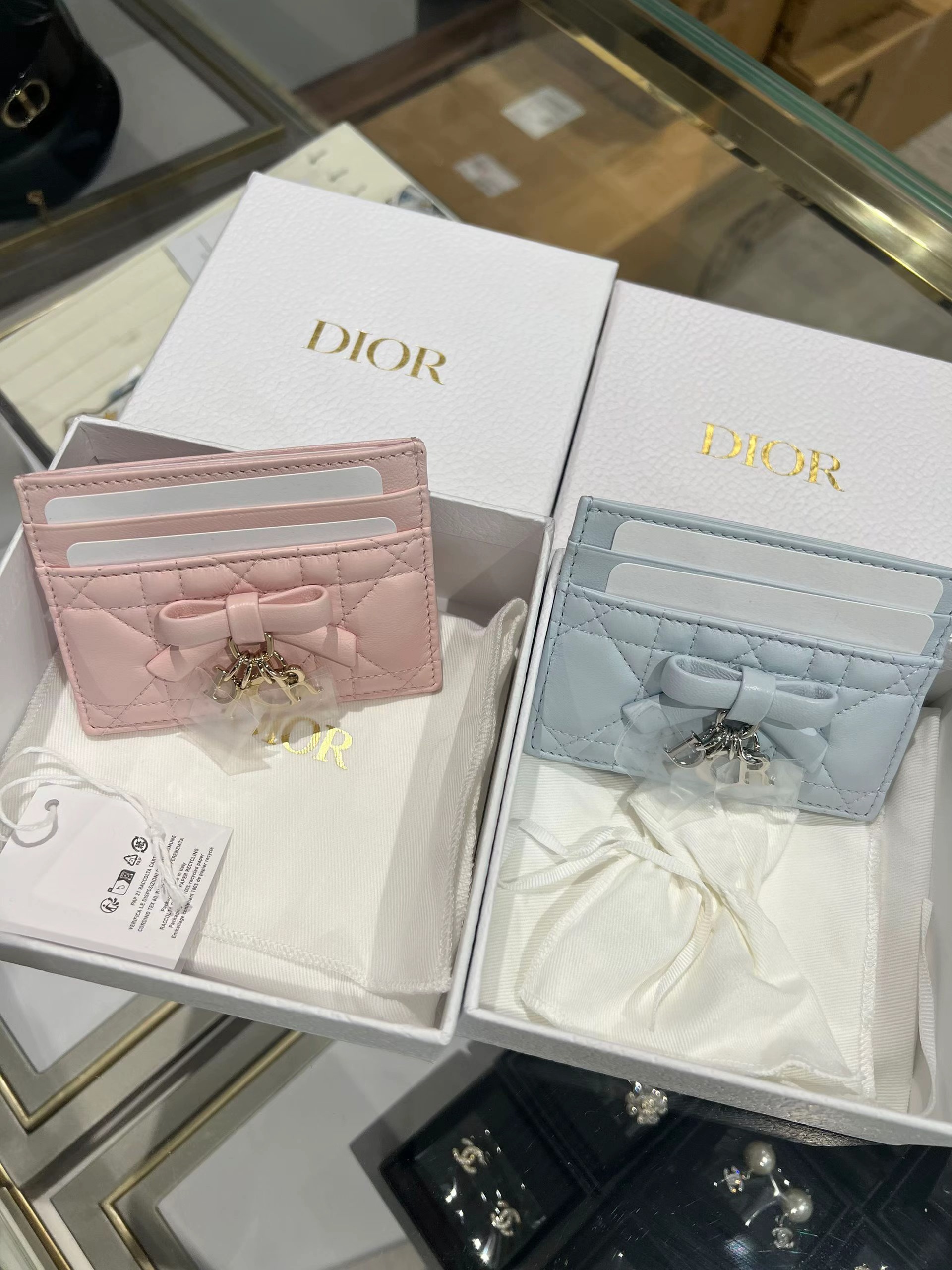 Dior Lady Dior Freesia Card Holder 卡片套冰藍色羊皮