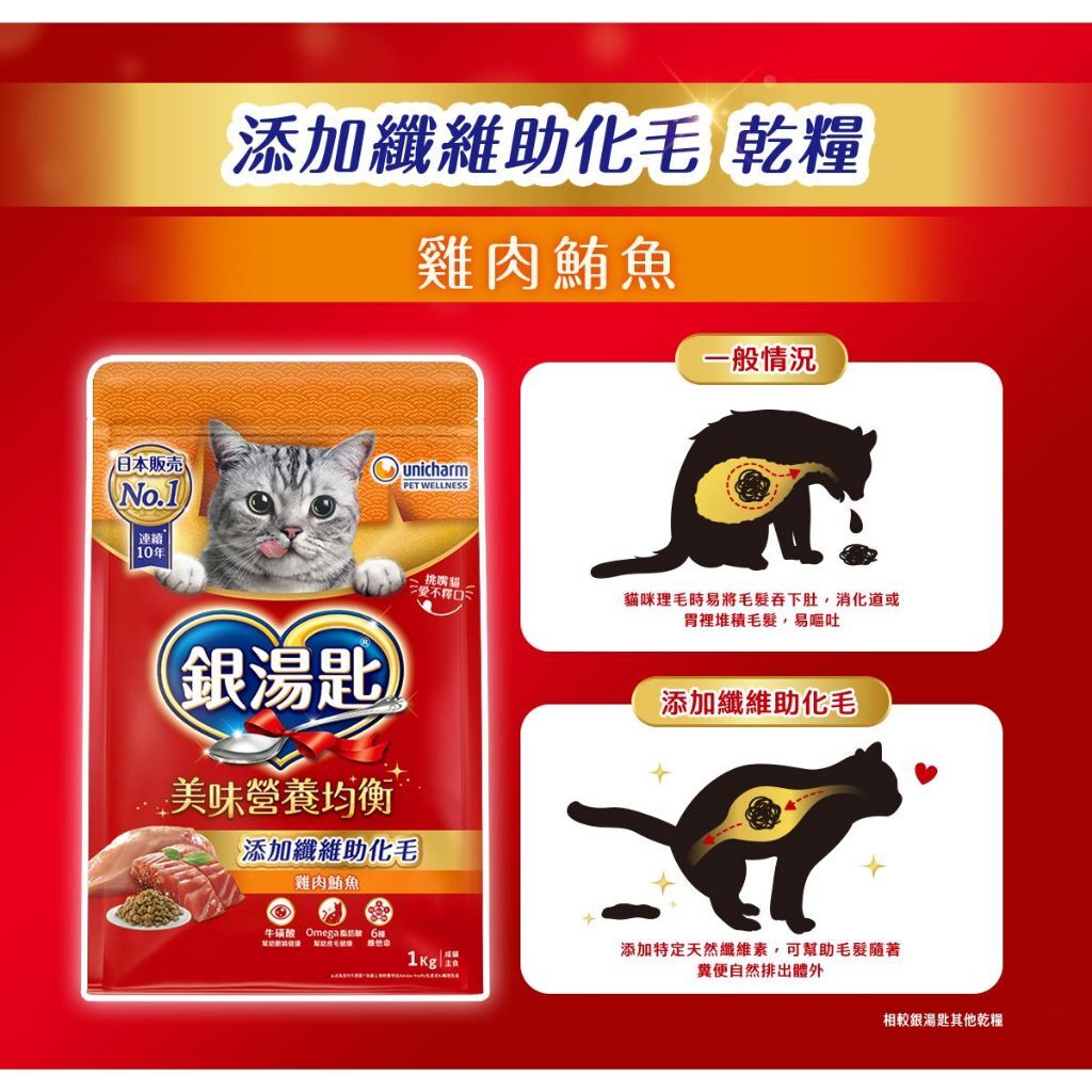 Unicharm  嬌聯｜銀湯匙貓乾糧 貓飼料 1kg/1.2kg