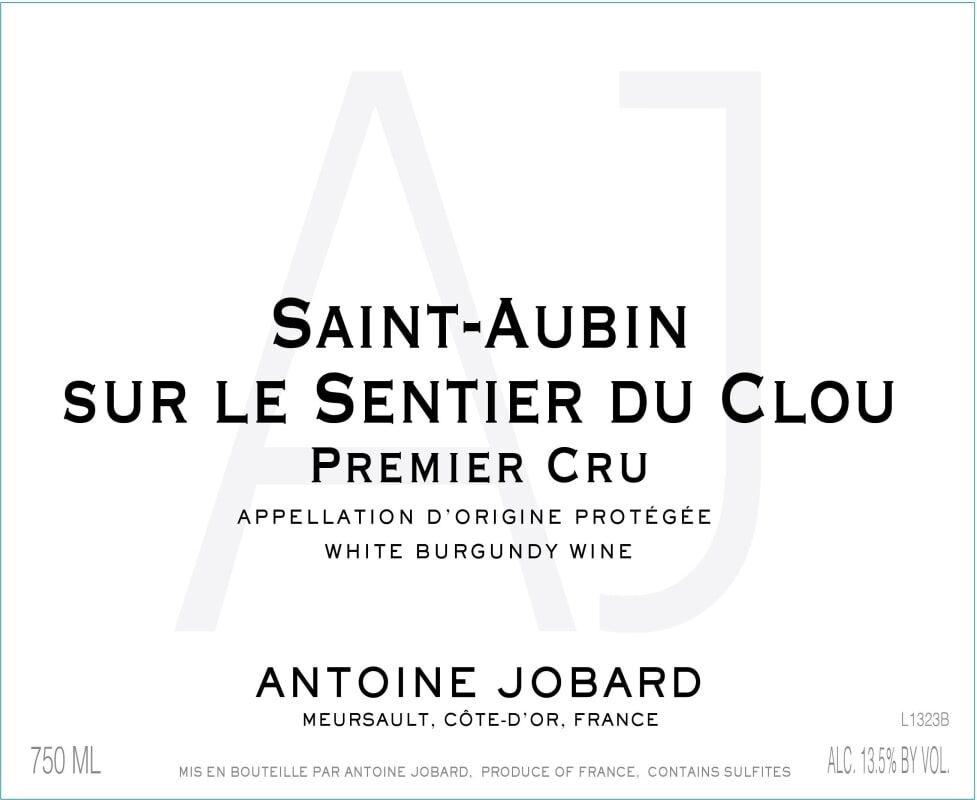 Antoine Jobard Saint Aubin 1er Cru Sur Le Sentier Du Clou 2024