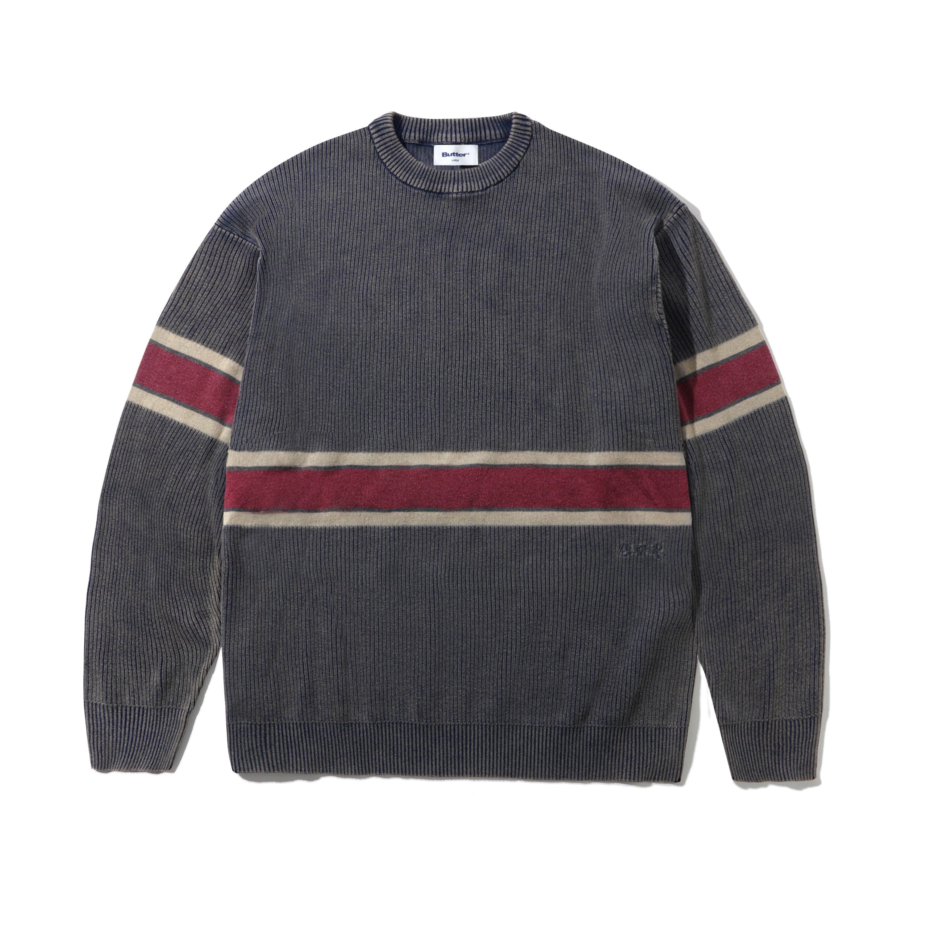 Butter goods - Break Knit Sweater 水洗藍