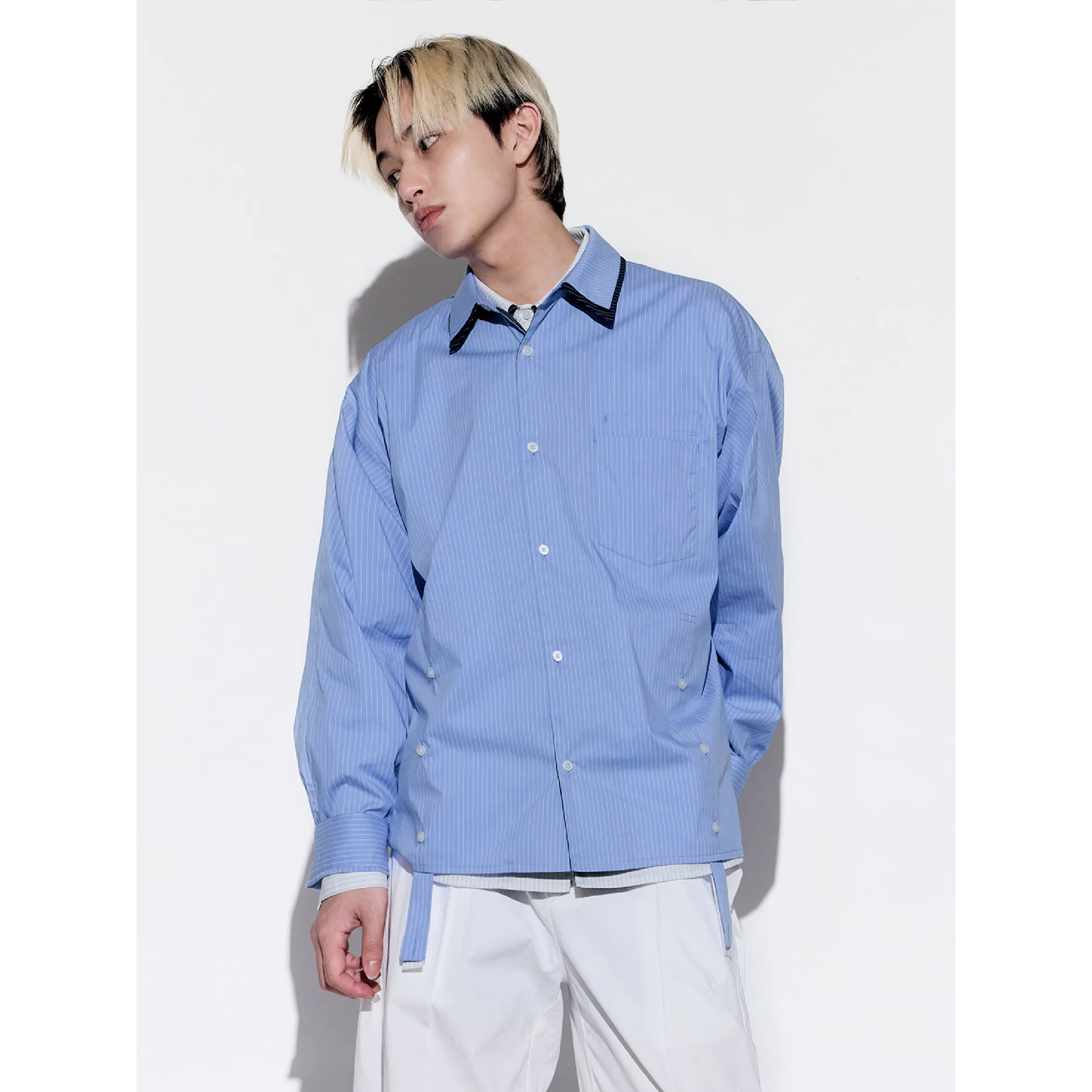 MELSIGN Dual Role Stripe Shirt