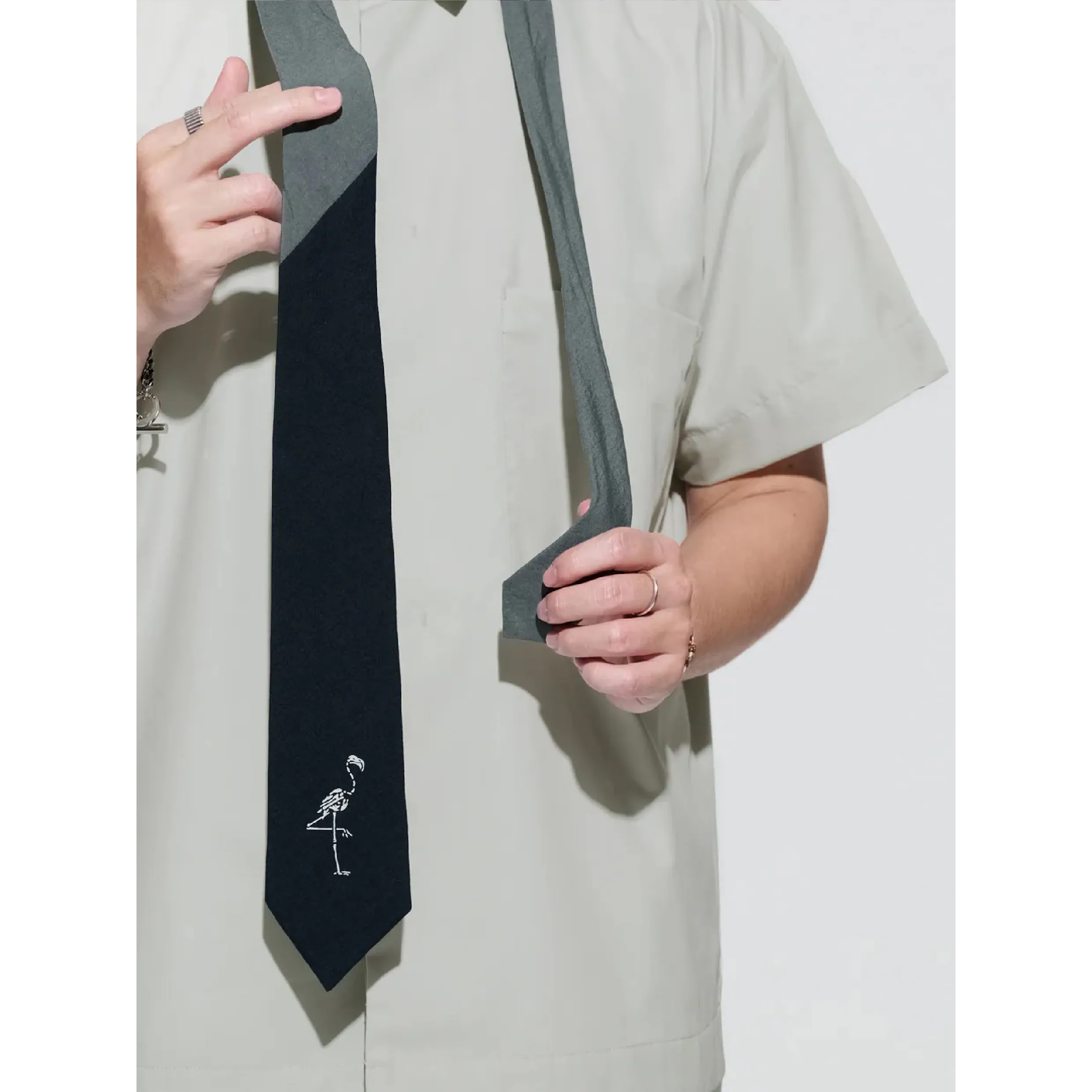 MELSIGN Two-tone Crane Tie