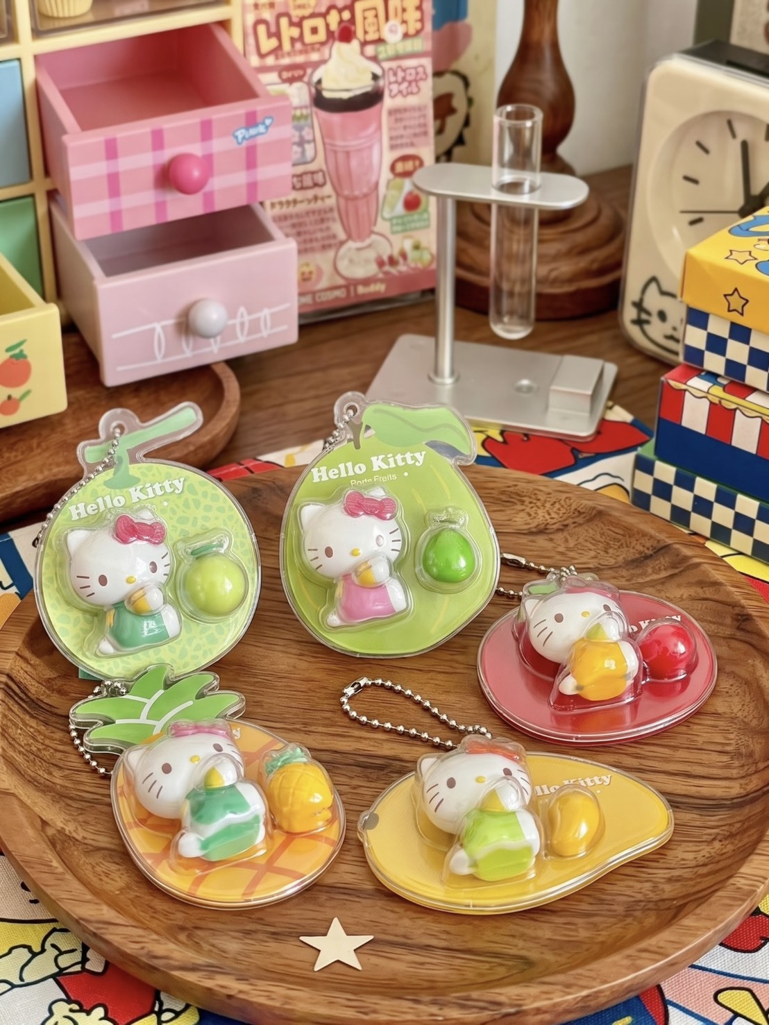 正版授權 TOPTOY HELLO KITTY 甜果物語系列 微縮吊卡 掛件