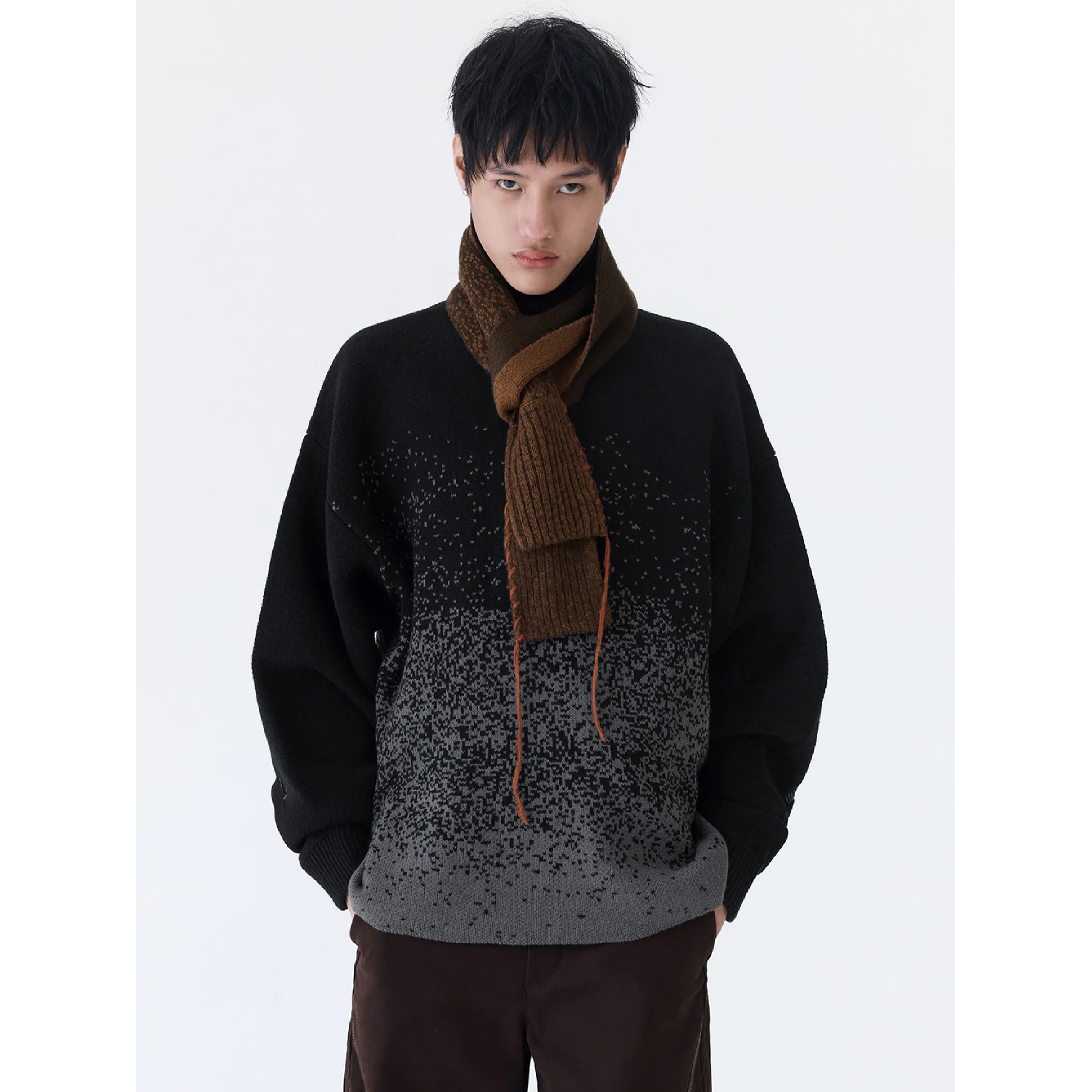 MELSIGN Bitmap Shift Knit Turtleneck