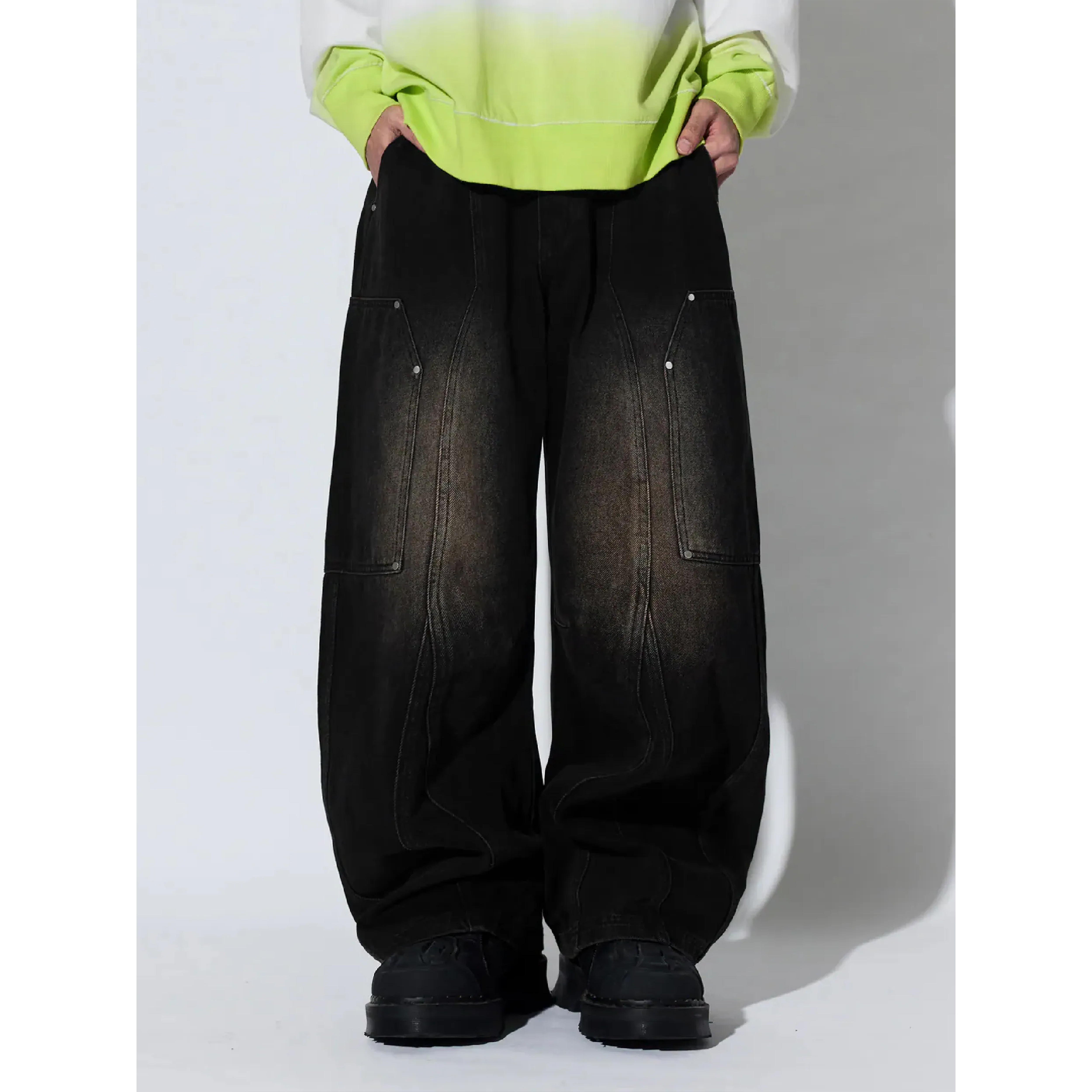 MELSIGN Canvas Wide Leg Jeans