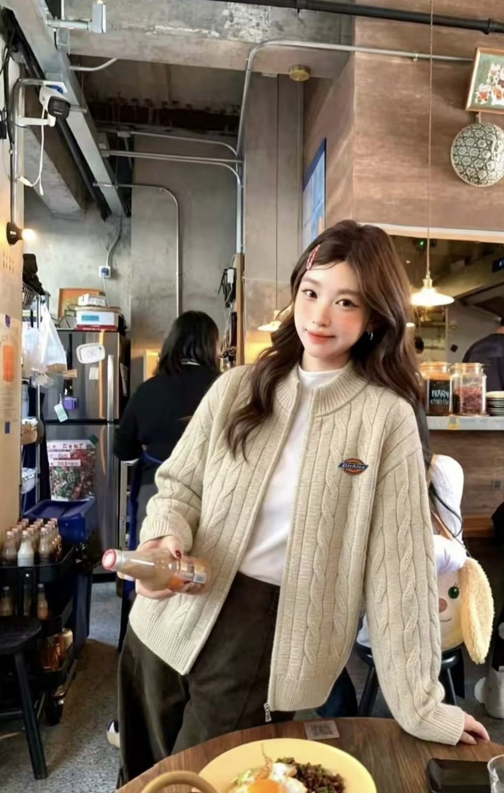 【逢甲FUZZY】新款 DICKIES 美式復古 針織 麻花 開衫毛衣 外套 3色 男女款