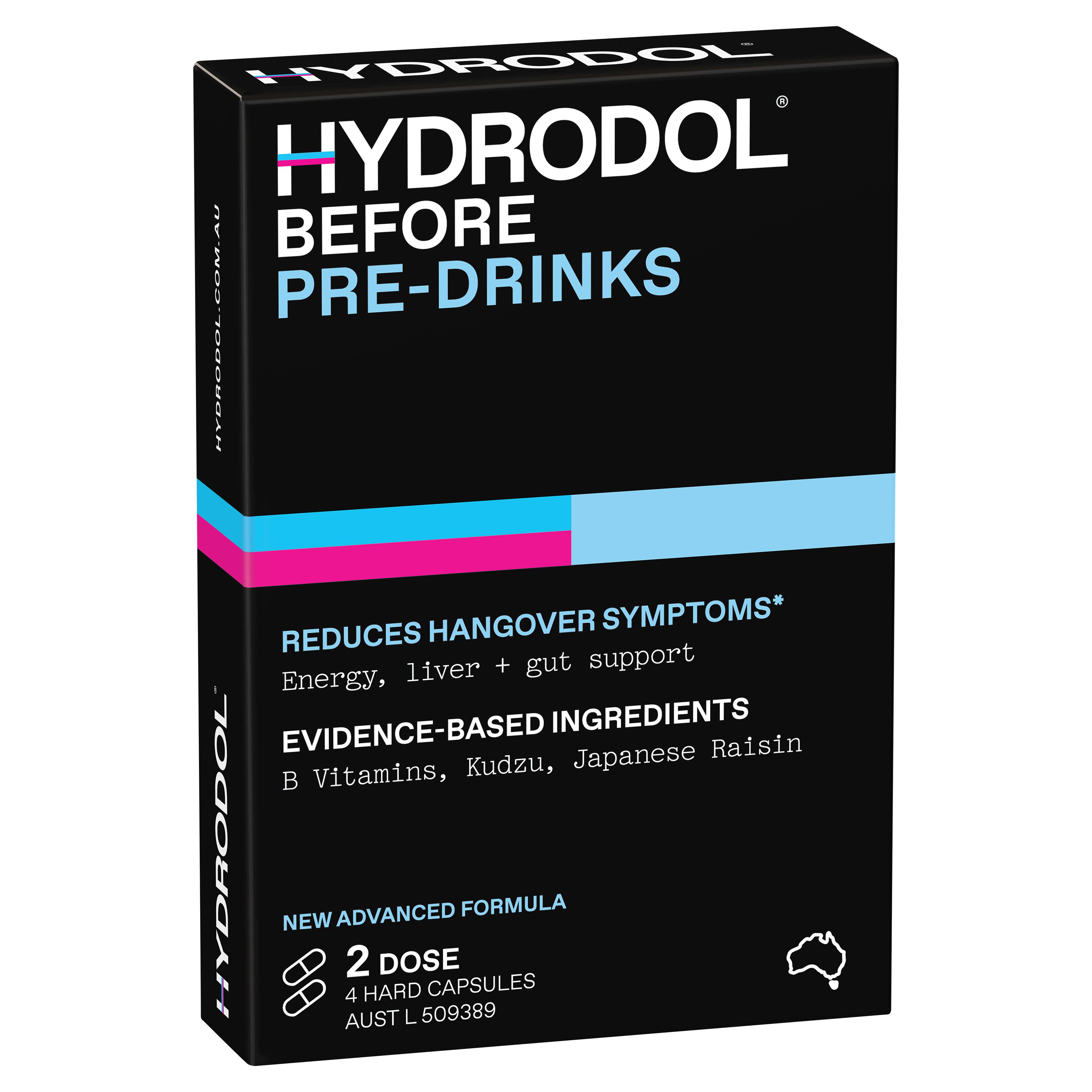 HYDRODOL BEFORE 2 Dose Pre-Drink Vitamin Capsules