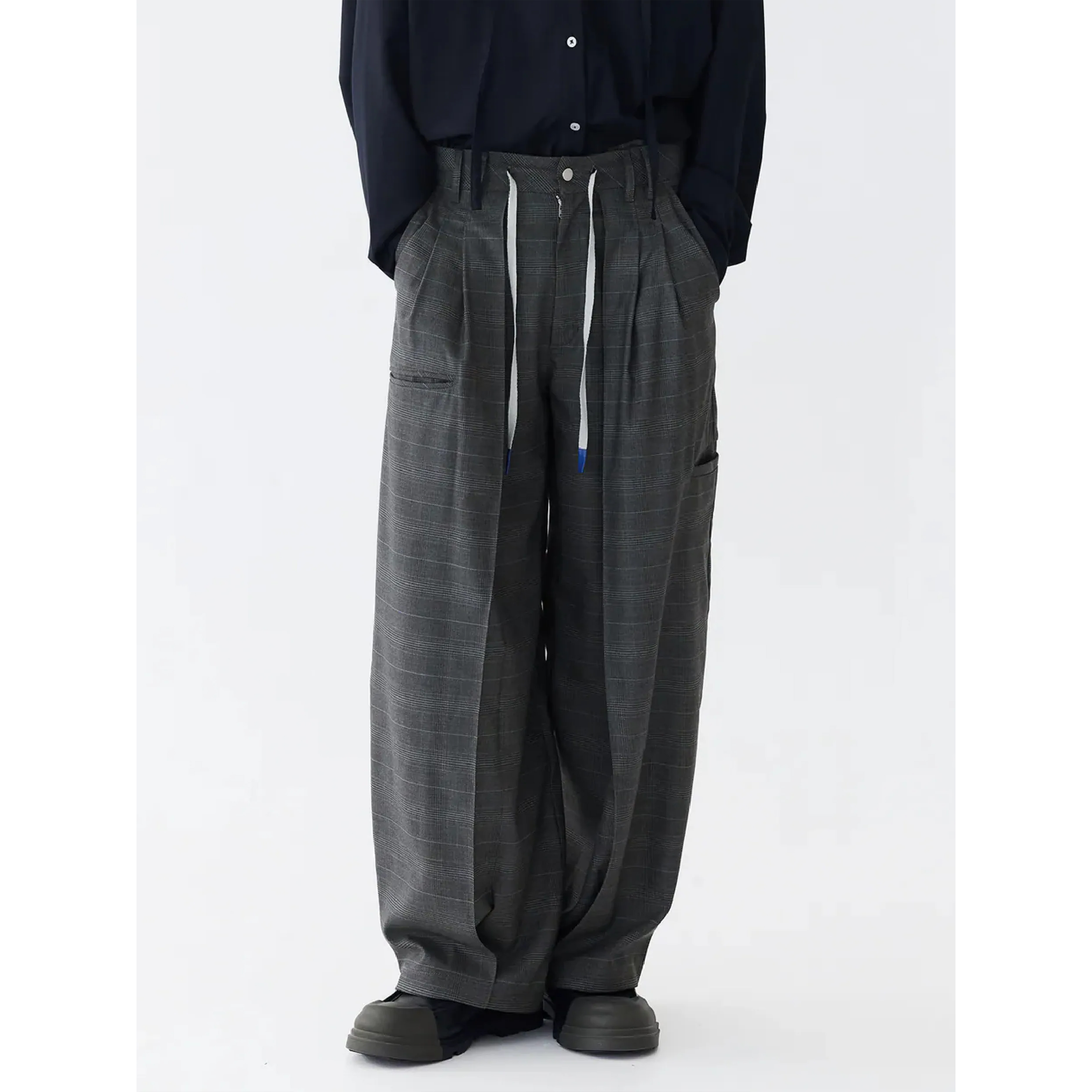 MELSIGN Baggy Tartan Trousers X