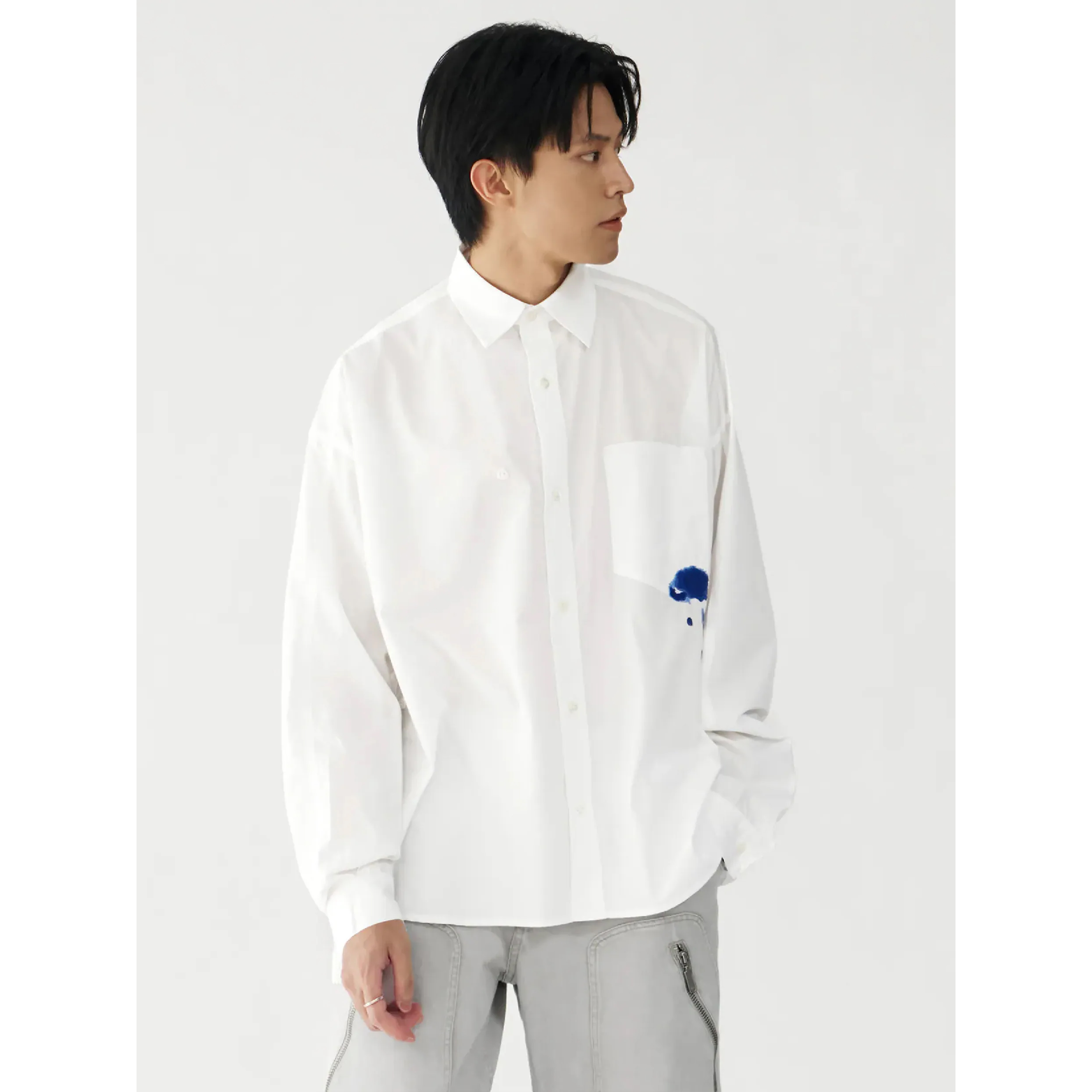 MELSIGN x plain-me Stain Trim Pocket Shirt