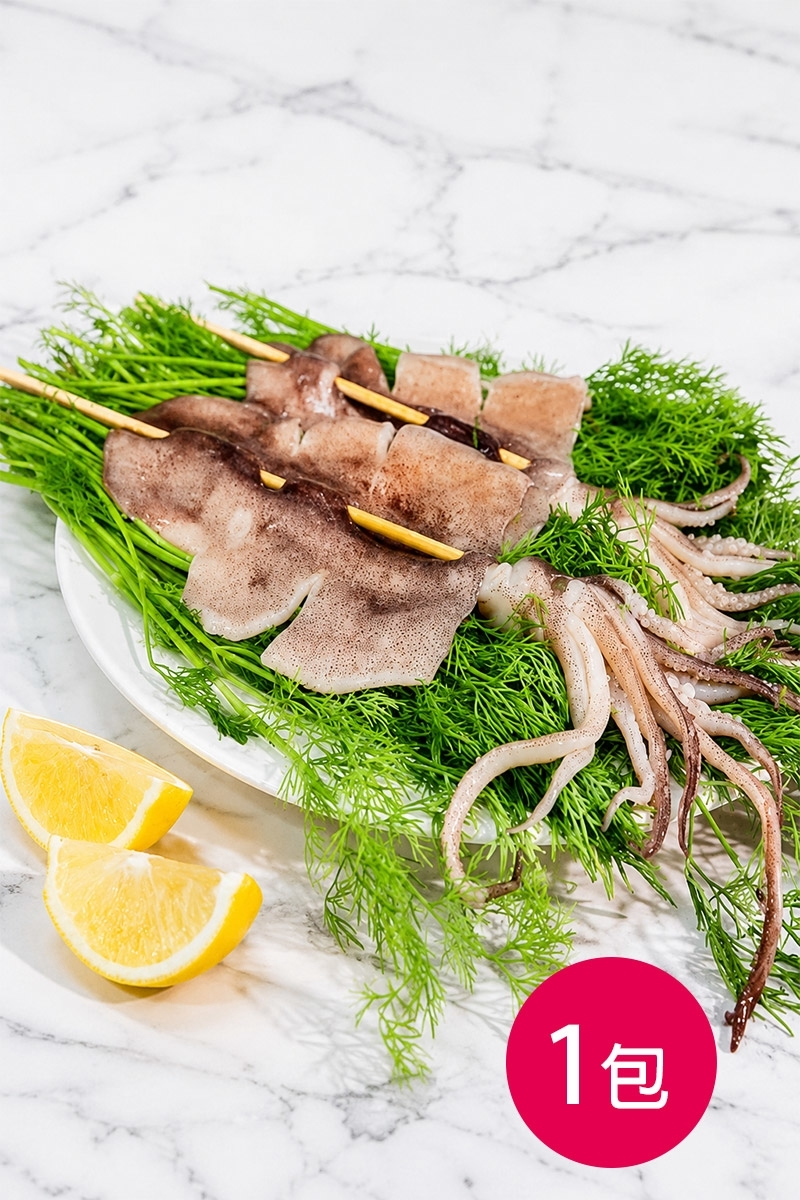 預購【09月08日 (二) 到貨】新港漁會💮深海魷魚串【300g-400g(2入)*1包】