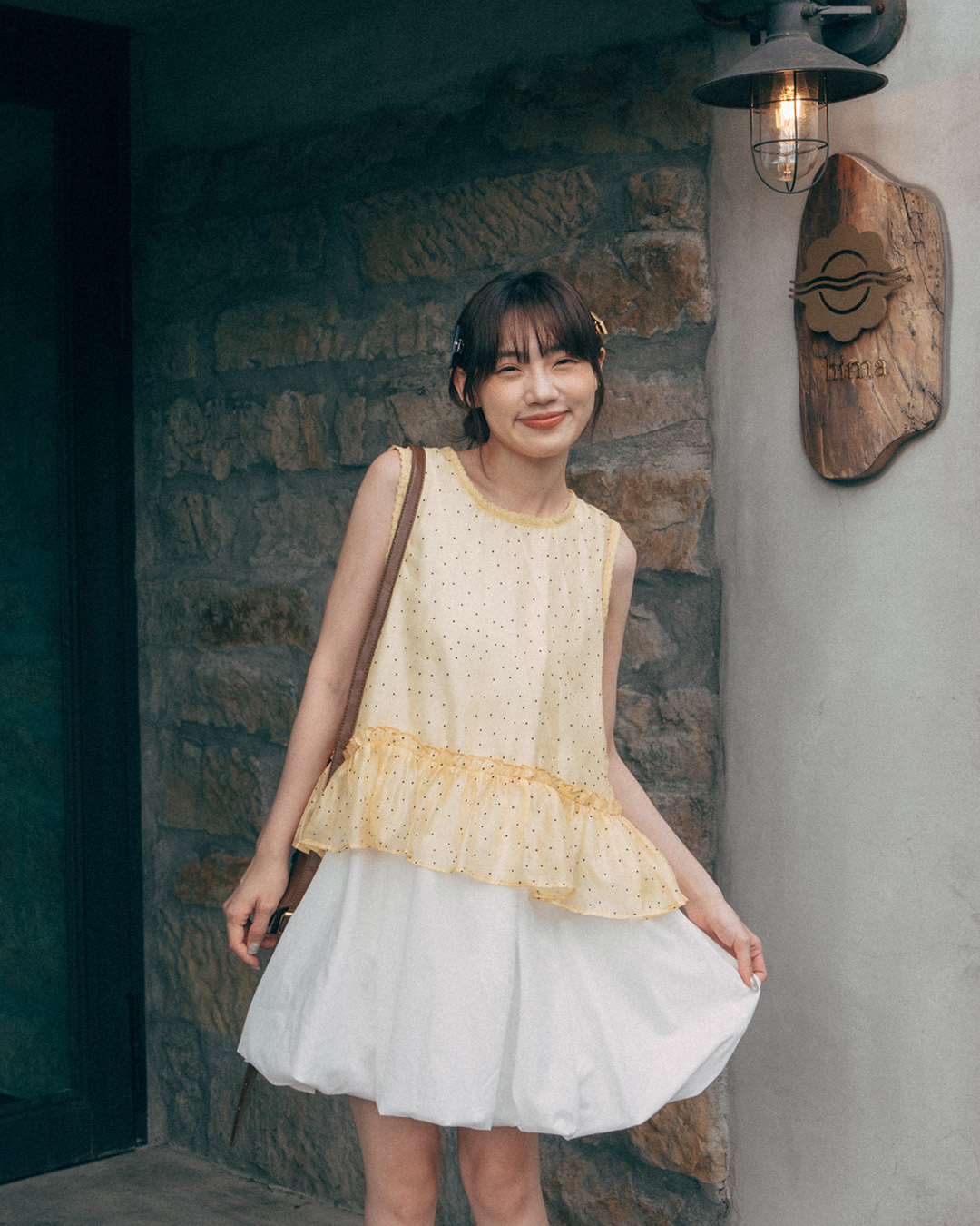 Flocked polka dot cake glossy mesh cover-up vest, available in three colors【01099909】in stock+pre-order