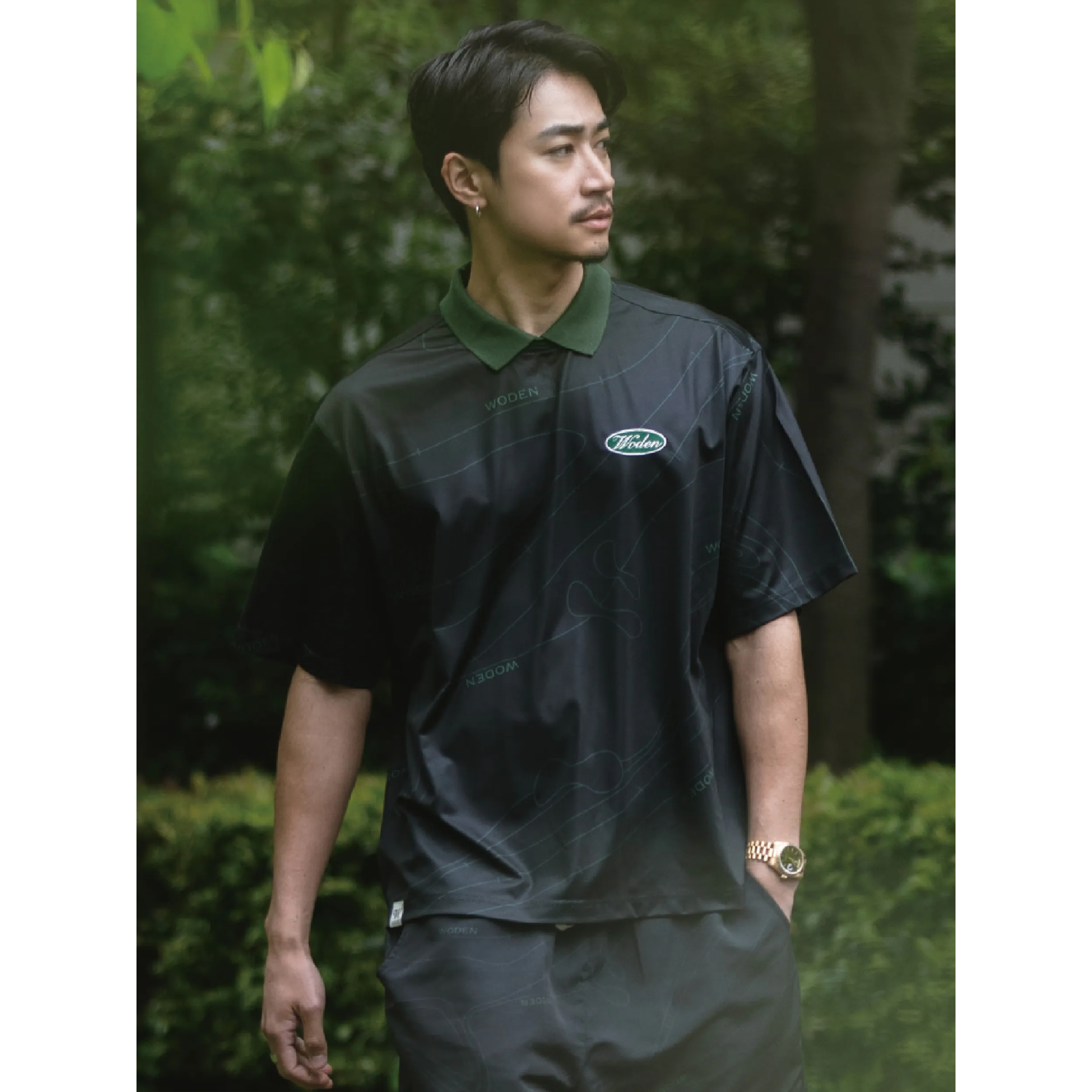 WODEN® Contour lines Polo Tee 流線圖像Polo衫