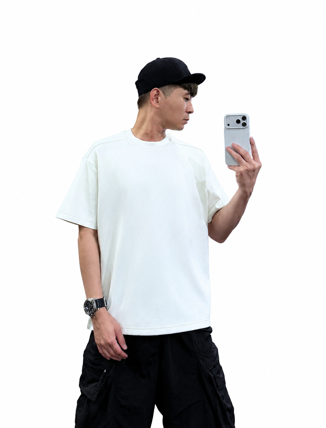 『新品上市』重磅經典素面車線莫代爾短T(NOF2604Z8108)-白