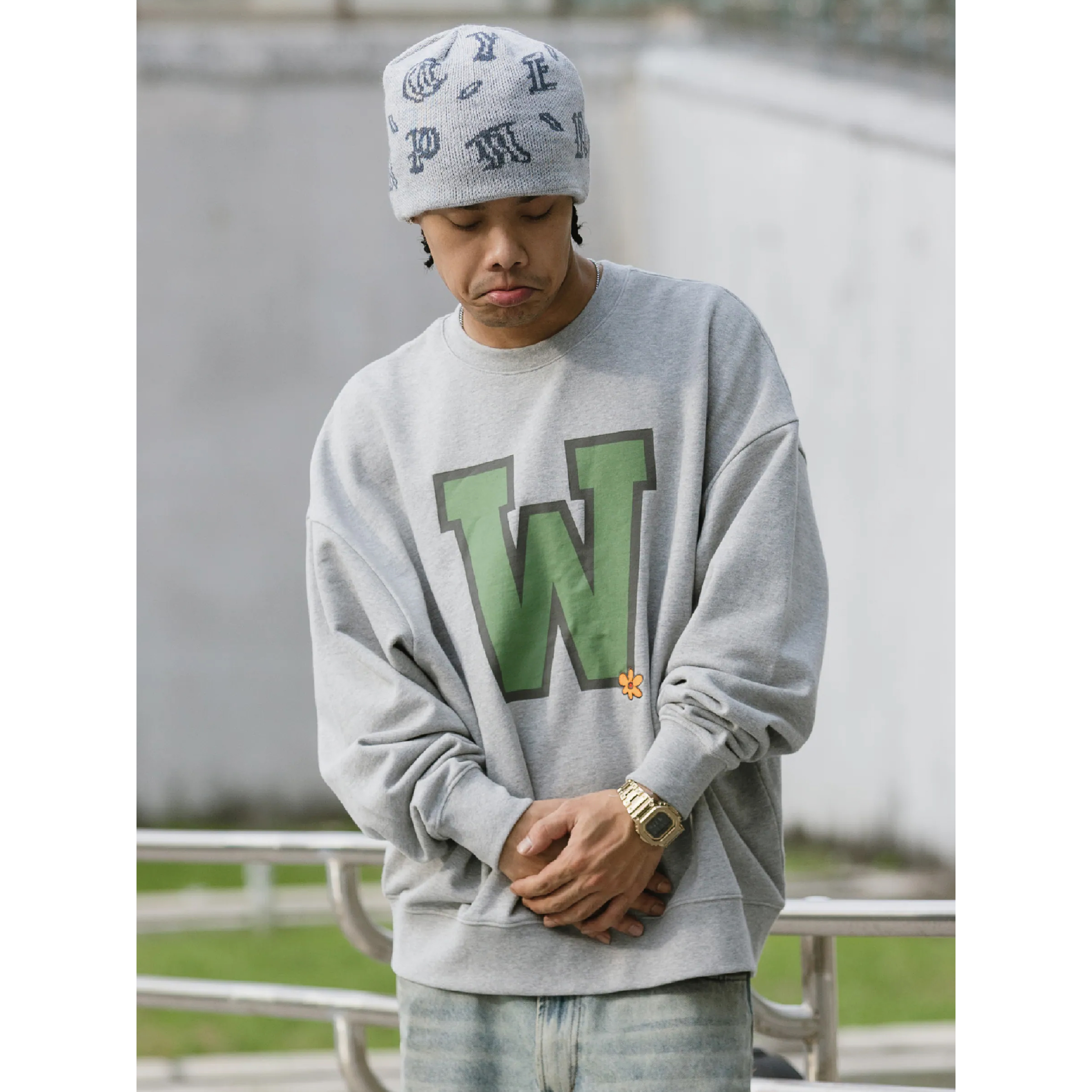 WODEN® Flower W Sweatshirt 花朵圖像大學Tee