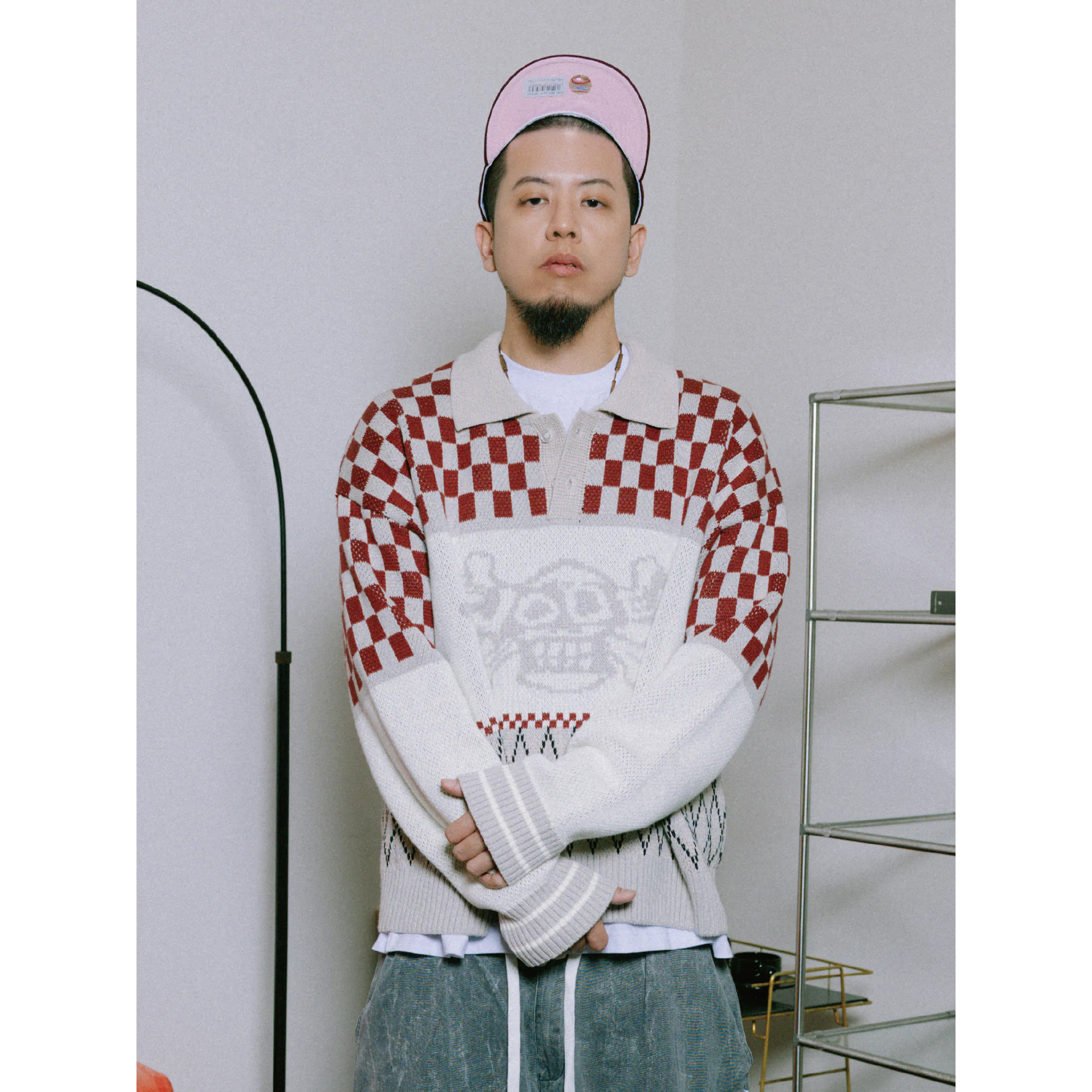 WODEN® Skull Polo Sweater 骷髏Polo領大學Tee