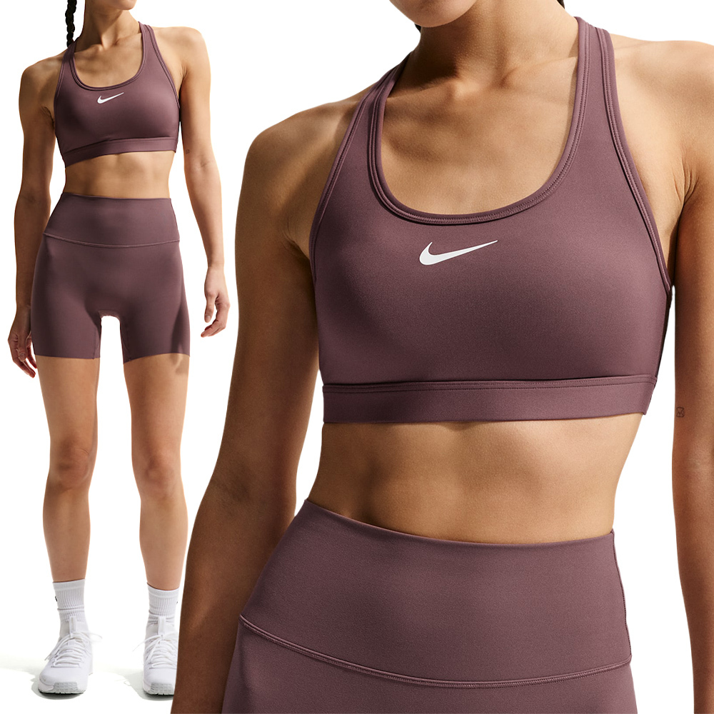 Nike Swsh Med Spt Bra 女款 乾燥玫瑰色 中強度 瑜伽 訓練 運動內衣 DX6822-502