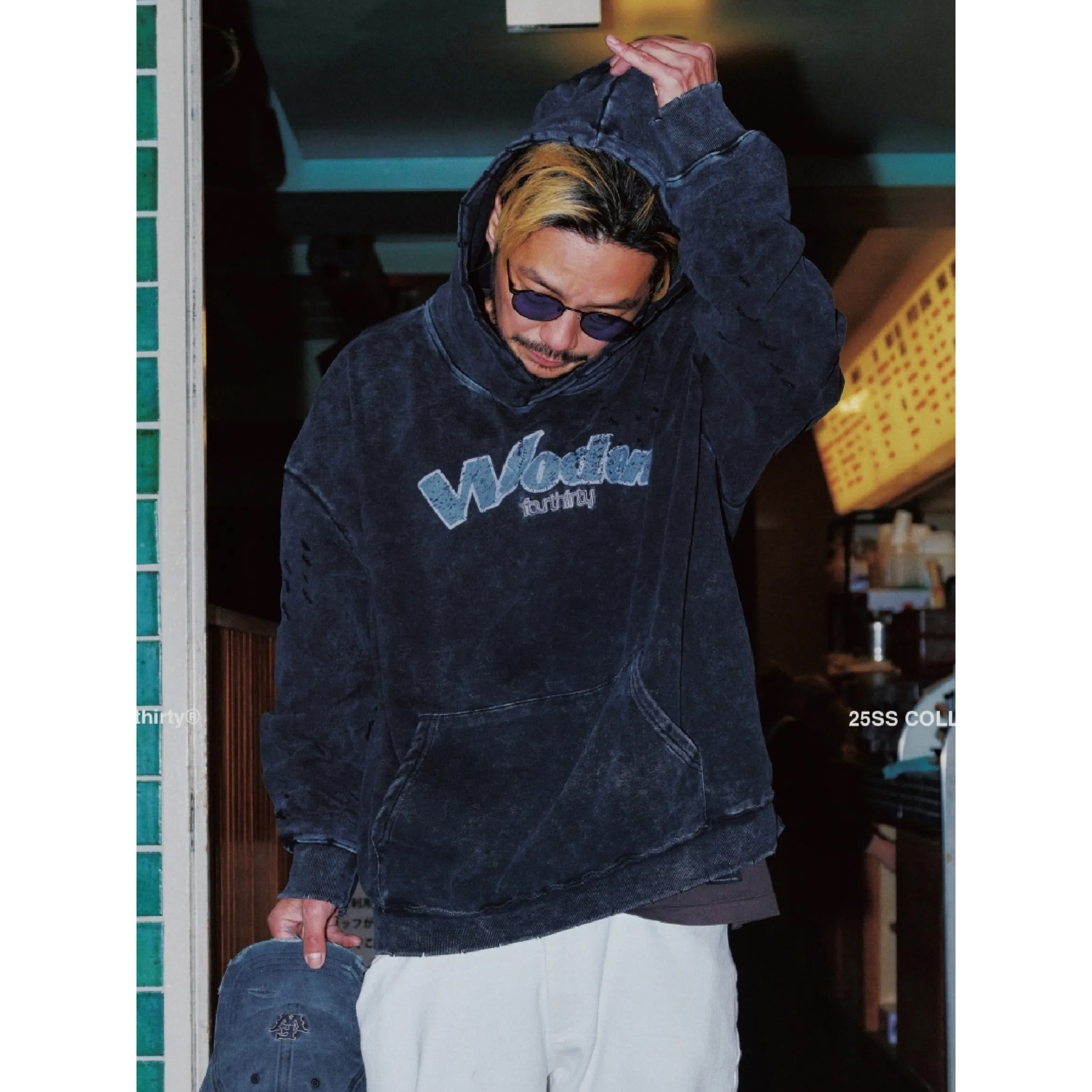 WODEN® x Fourthirty® Wash Classic Logo Hoodie 經典Logo 水洗帽Tee